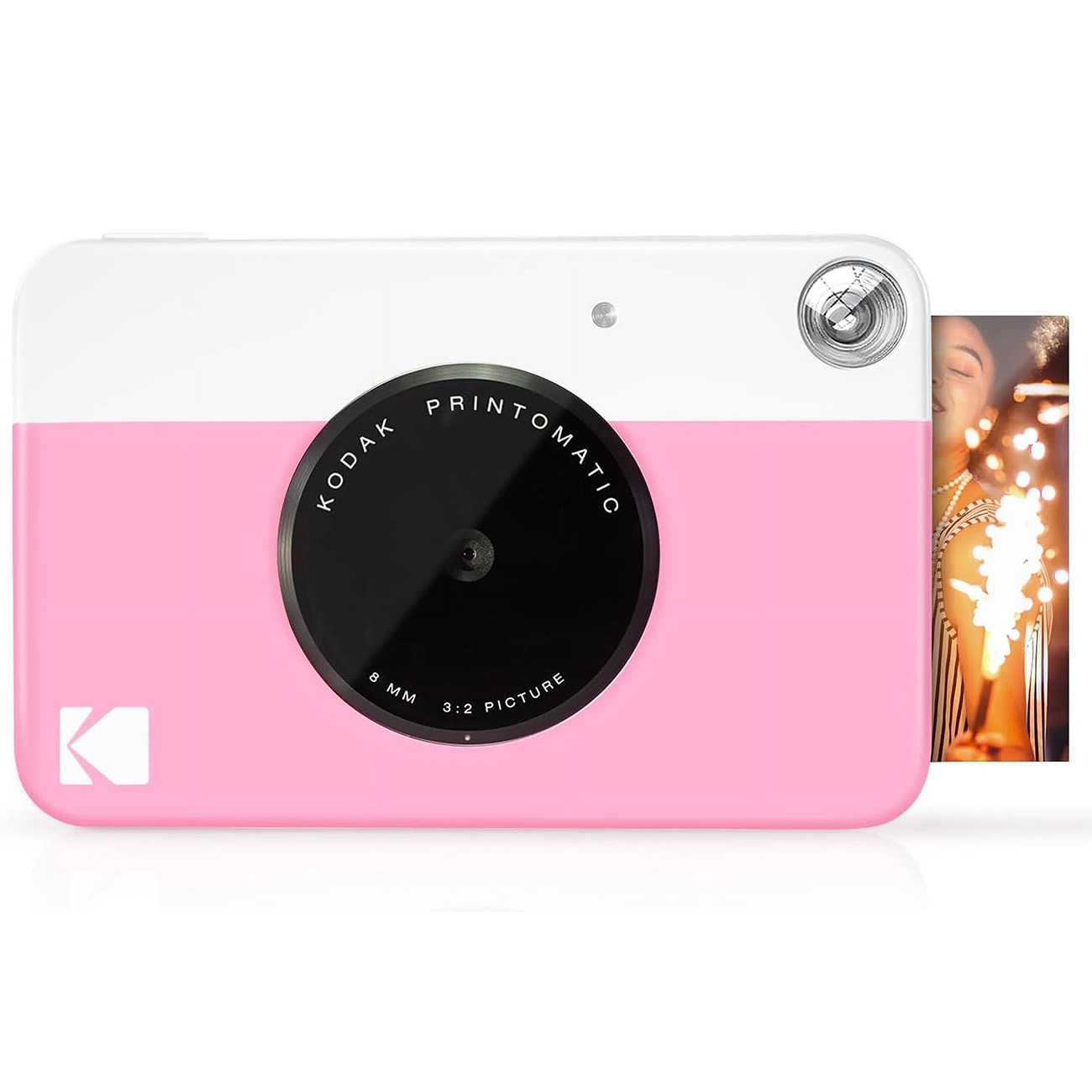 Kodak Printomatic Instant Camera / 5MP / 2×3 Inch Paper / Ink-Free / Built-in Flash / Pink