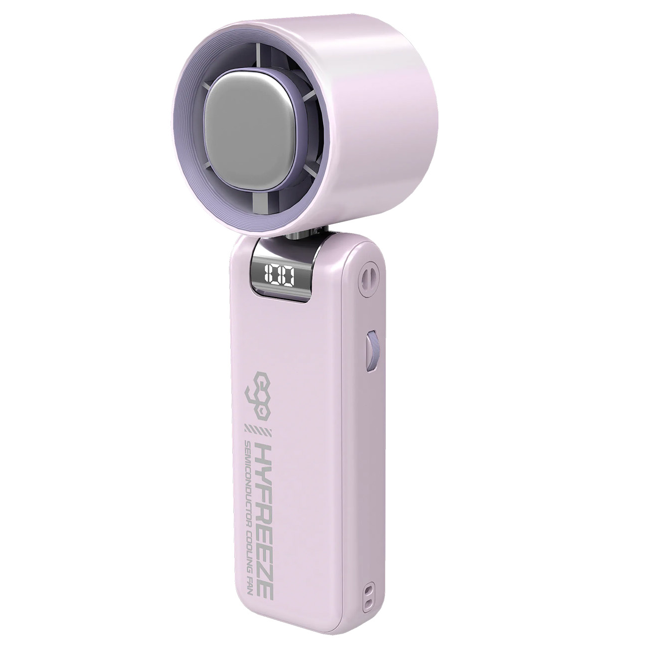 EGO HyFreeze Portable Fan / Battery Operated / Adjustable Angle / LED Display / Purple