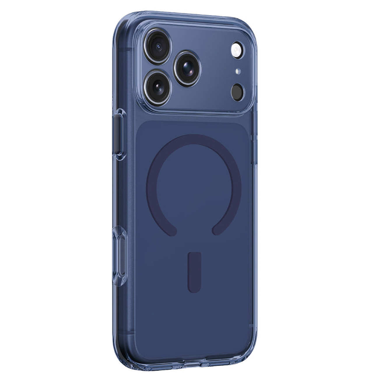 AT Minimal LensGuard Case for iPhone 17 Pro Max / Supports MagSafe / Drop-resistant / Clear Blue