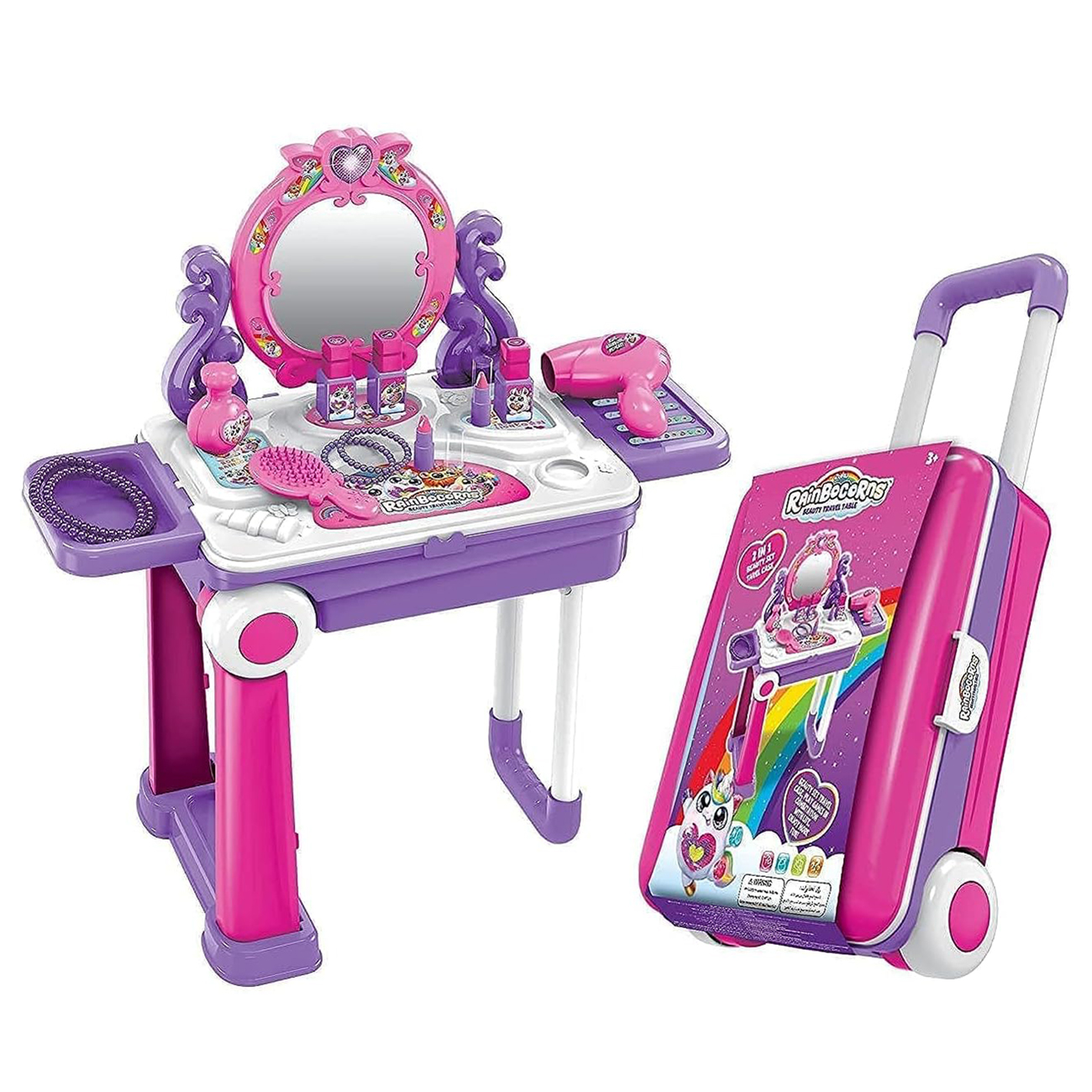 Rainbocorns Makeup Play Set / 2 in 1 / with Suitcase