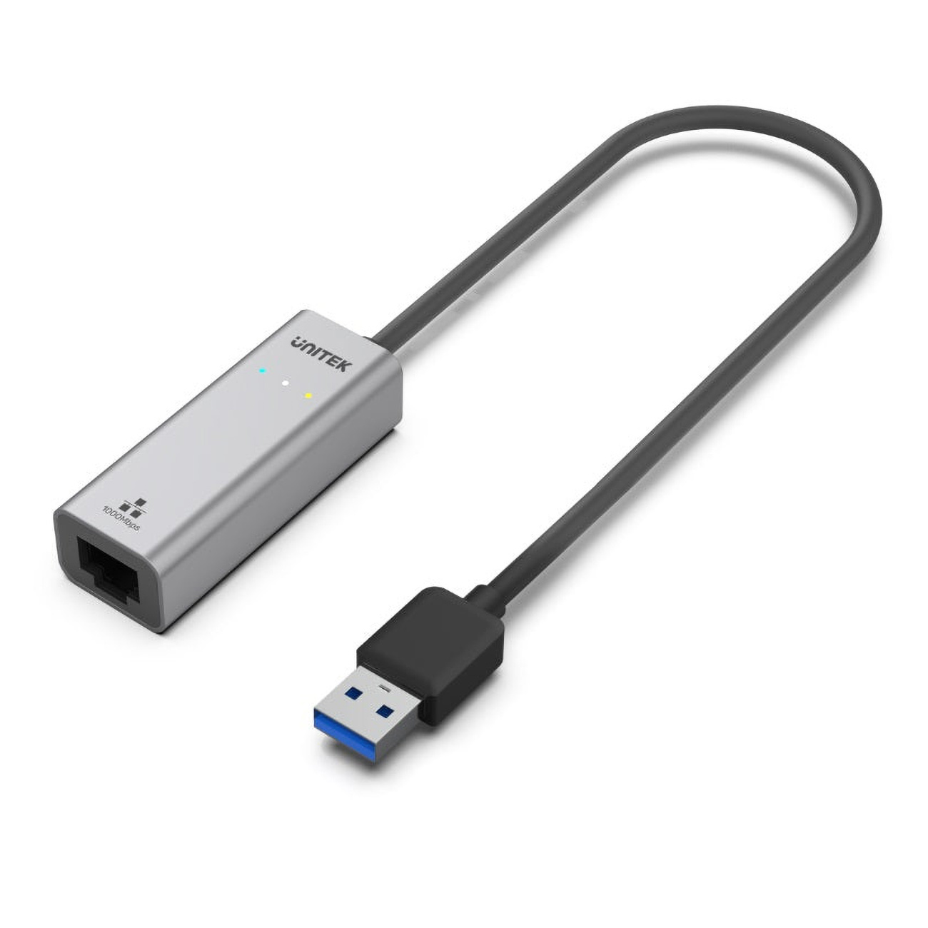 وصلة يونيتك لتحويل مدخل USB الى مدخل انترنت Ethernet / سرعة 1000Mbps / طول 30 سم