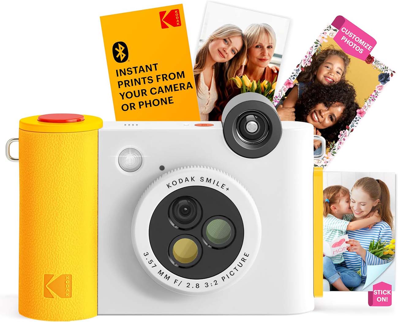 Kodak Smile Plus Instant Camera / Camera + Printer / Phone Control / 2x3 inch Paper / White