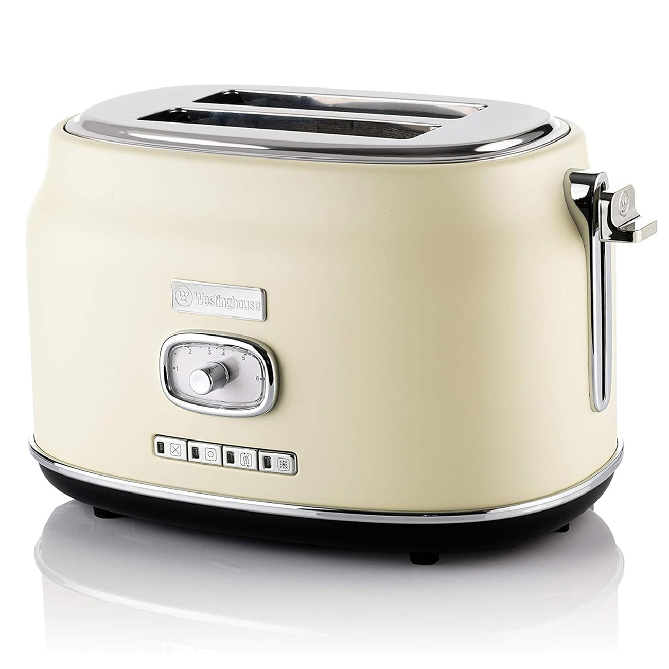 Westinghouse Electric Toaster / 6 Browning Settings / 2 Slice Capacity / Off White