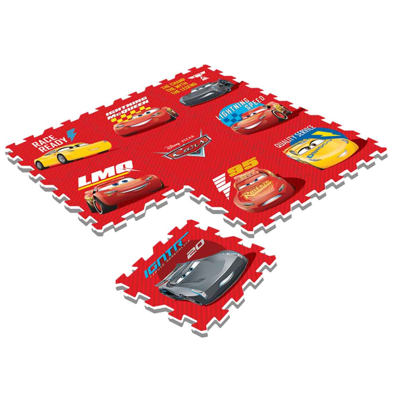 Disney Cars Puzzle Mat / Soft Foam / 9 Pieces 