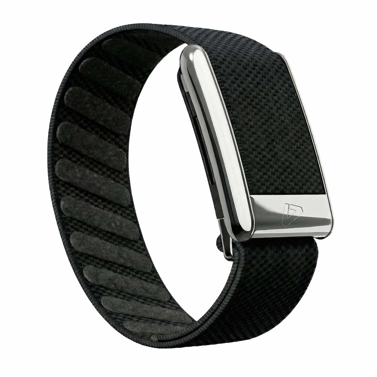 Dash Strap for Whoop 5 / Black with Shiny Silver Frame