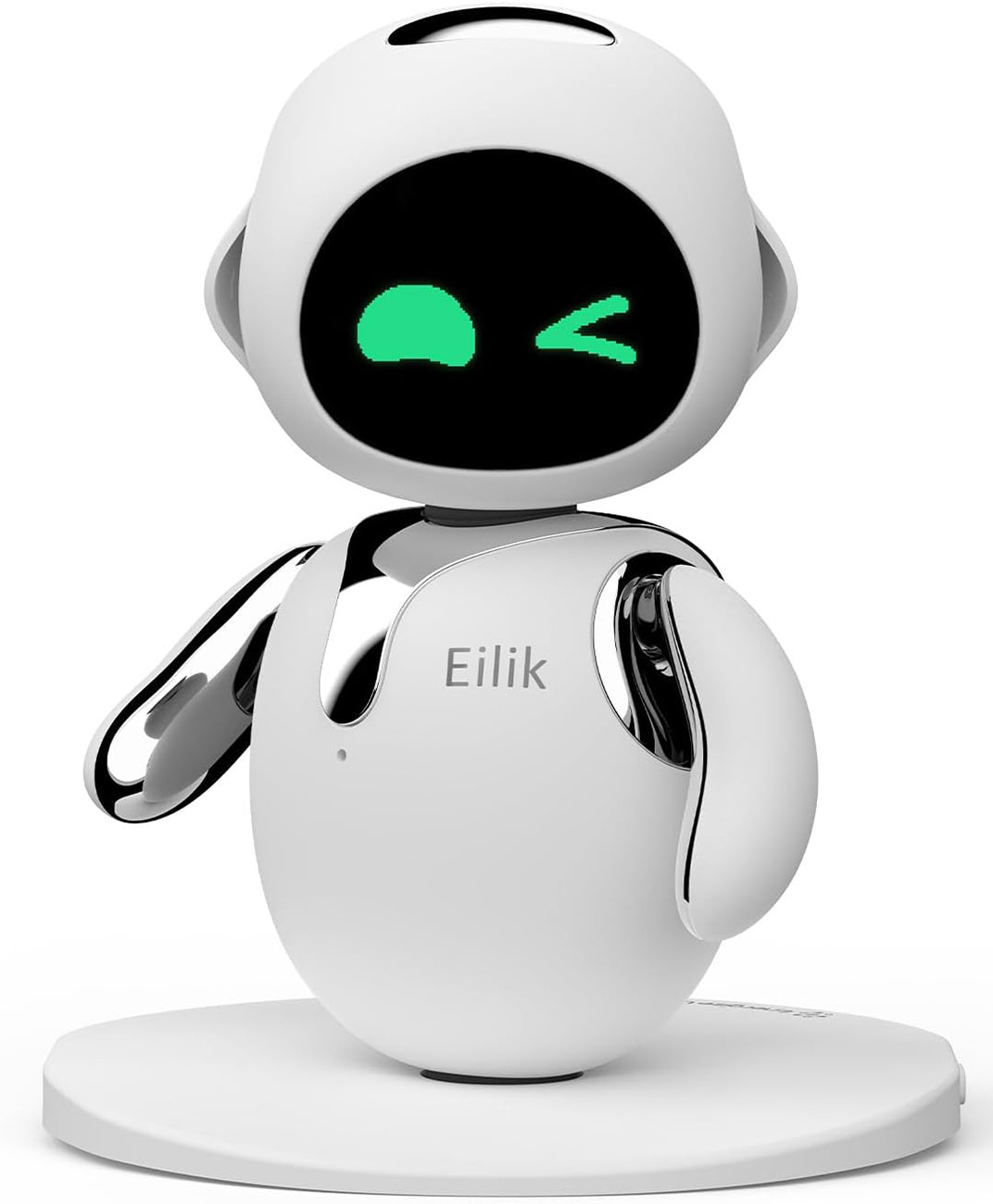 Eilik The Cute Robot / Smart Interactive Companion / Home & Workspace / Silver Chrome