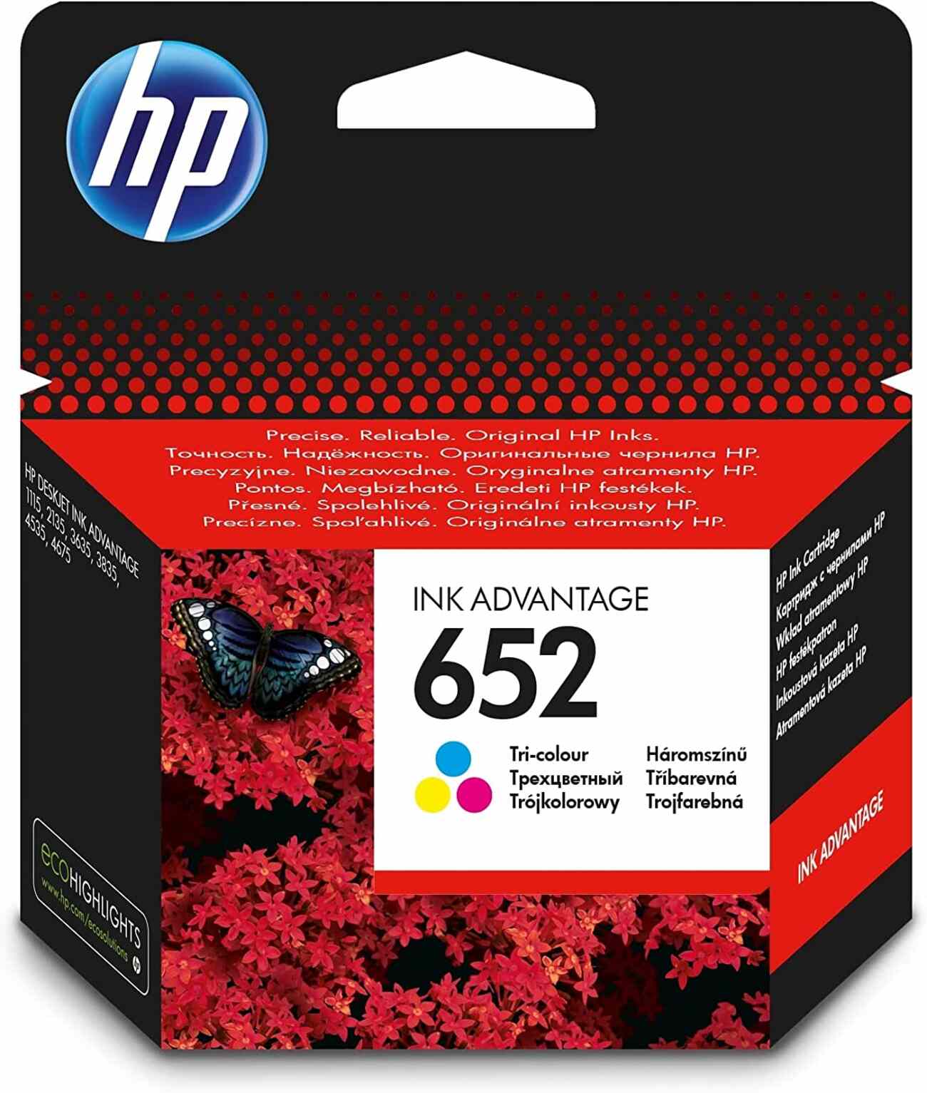 HP HP 652 Advantage Orignal Ink Cartridge / Tri-color / Cyan & Magenta & Yellow