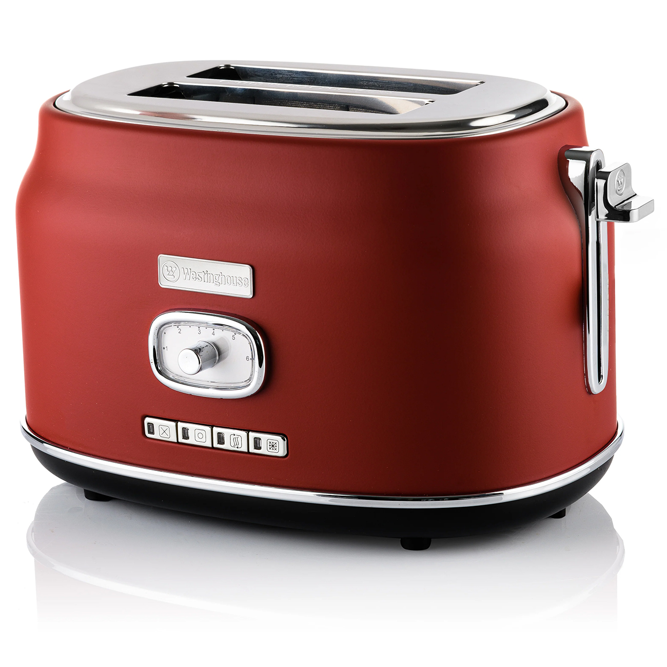 Westinghouse Electric Toaster / 6 Browning Settings / 2 Slice Capacity / Red
