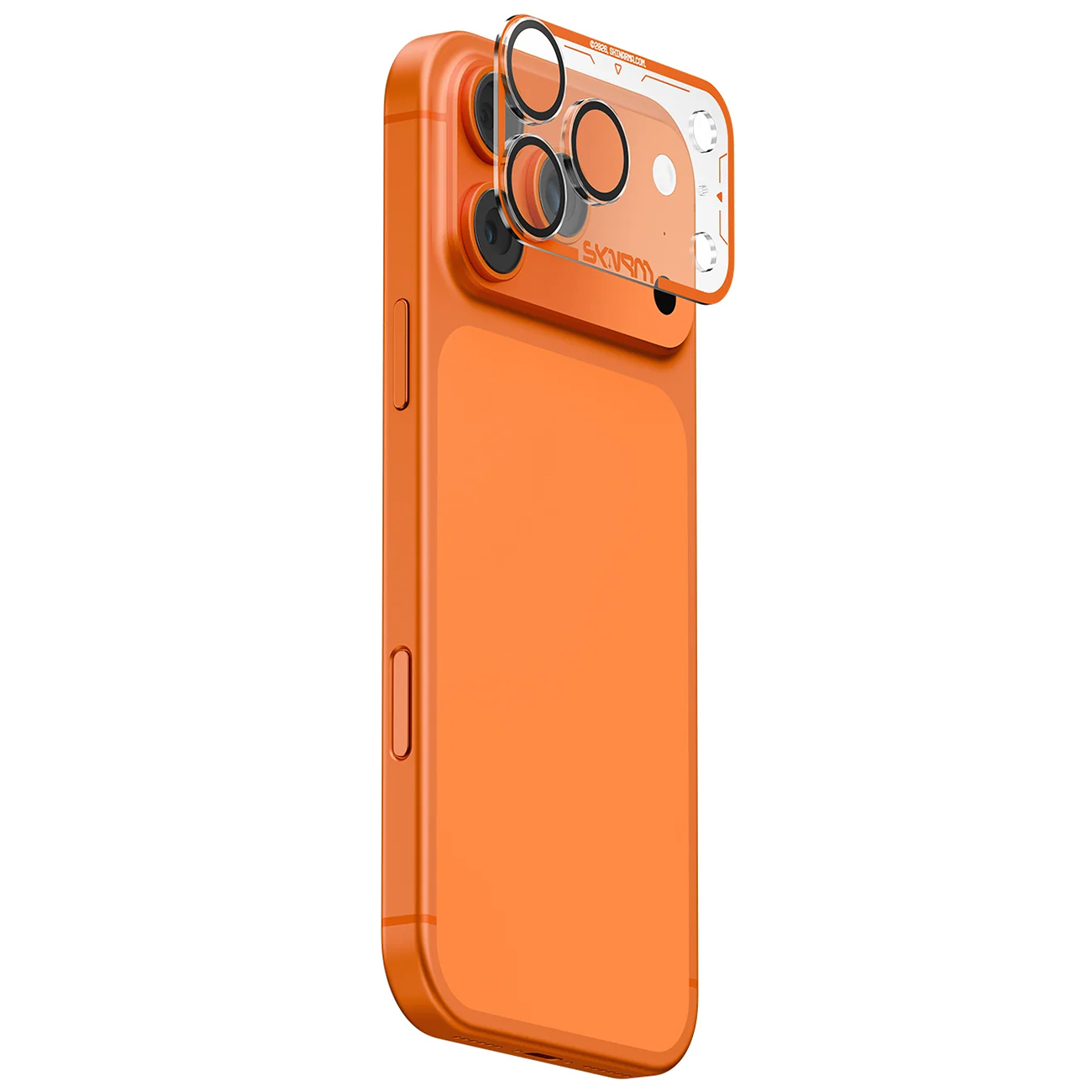 SKINARMA Clear Camera Lens Protector for iPhone 17 Pro / Full Coverage / Orange