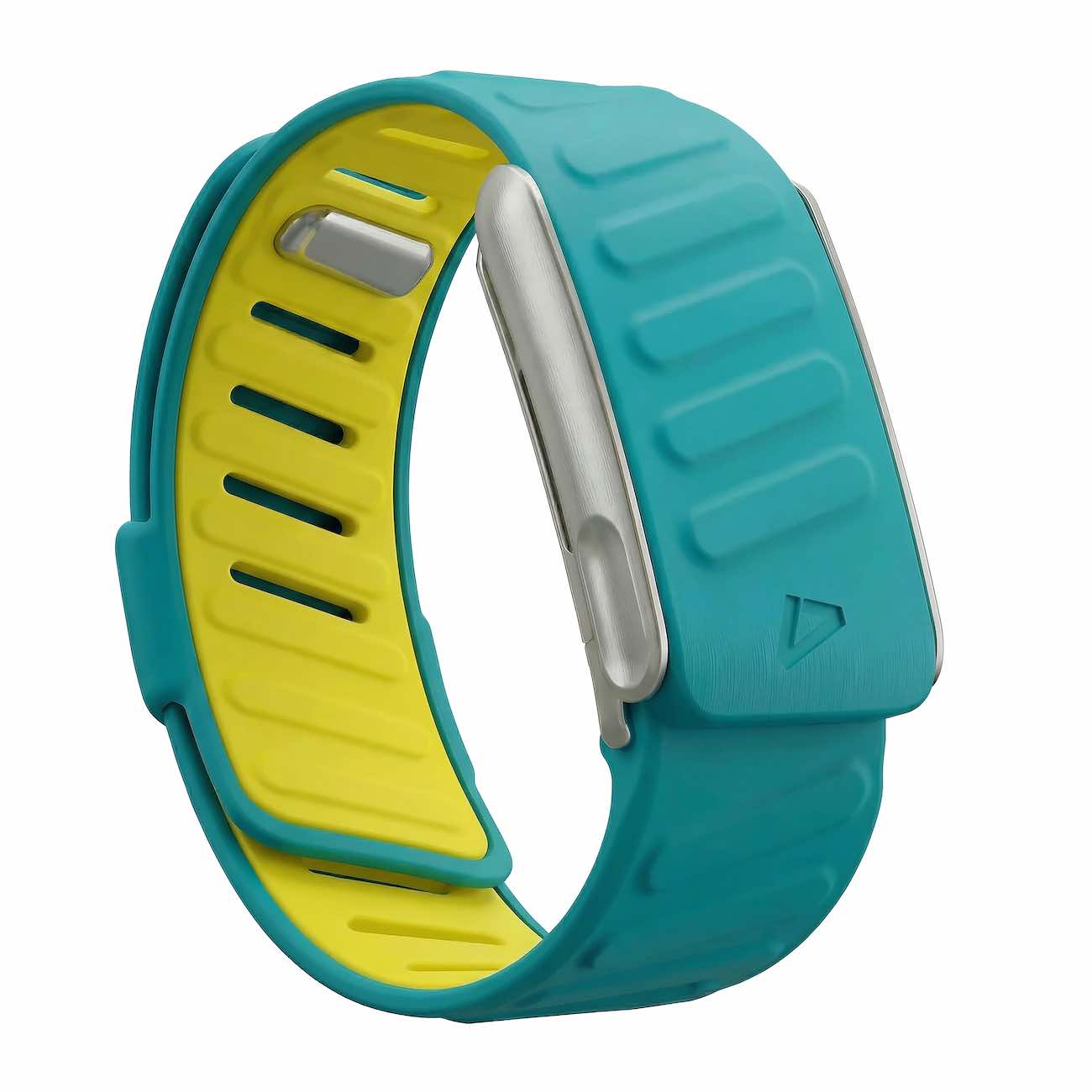 Dash Strap For Whoop 5 MG / Soft Silicone / Turquoise with Matte Silver Frame