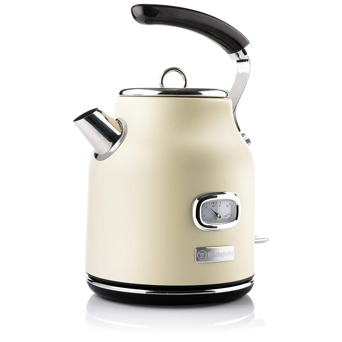 Westinghouse Retro Electric Kettle / 1.7L Capacity / Classic Design / Off White