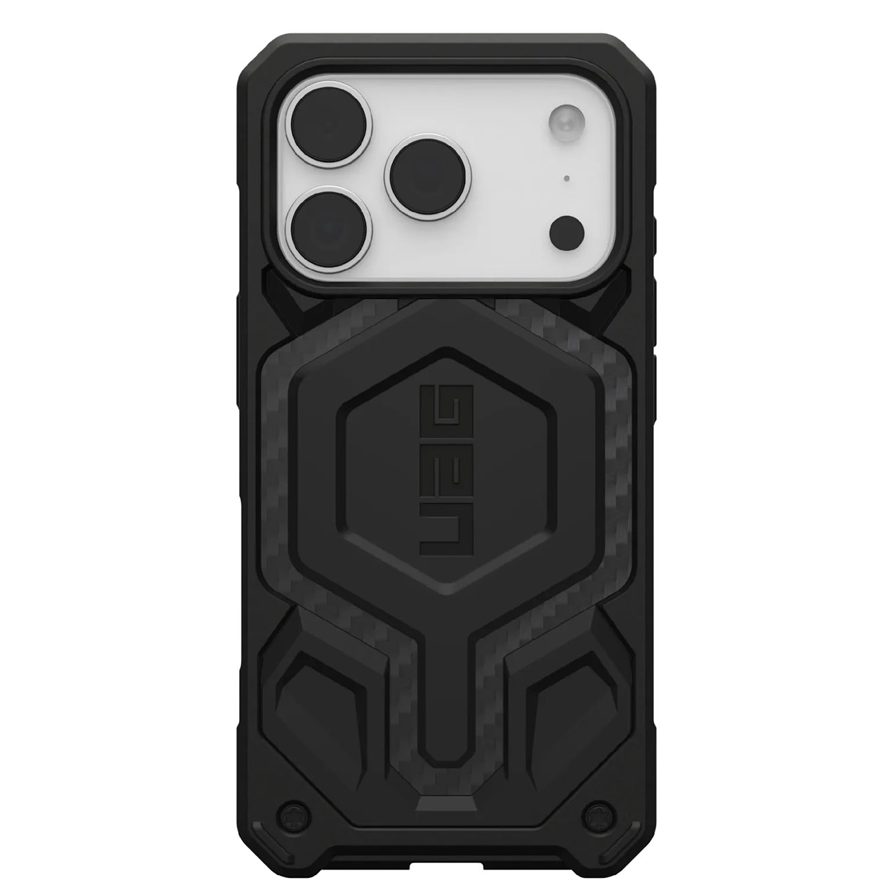 UAG Monarch Pro Case for iPhone 17 Pro Max / MagSafe / Drop-Resistant / Black Carbon Fiber
