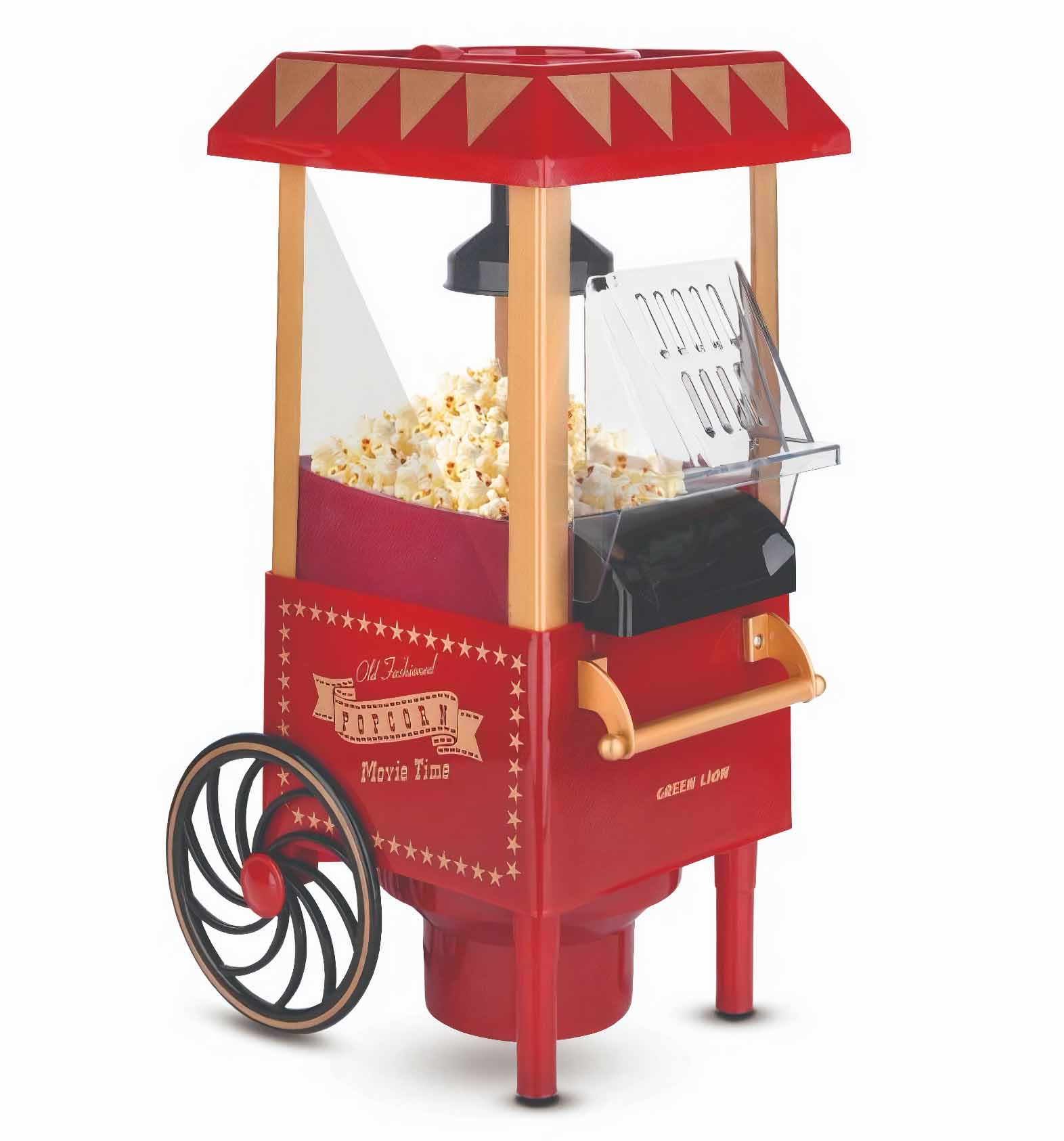 Green Lion Popcorn Maker / Stylish Design / 270ml / Red