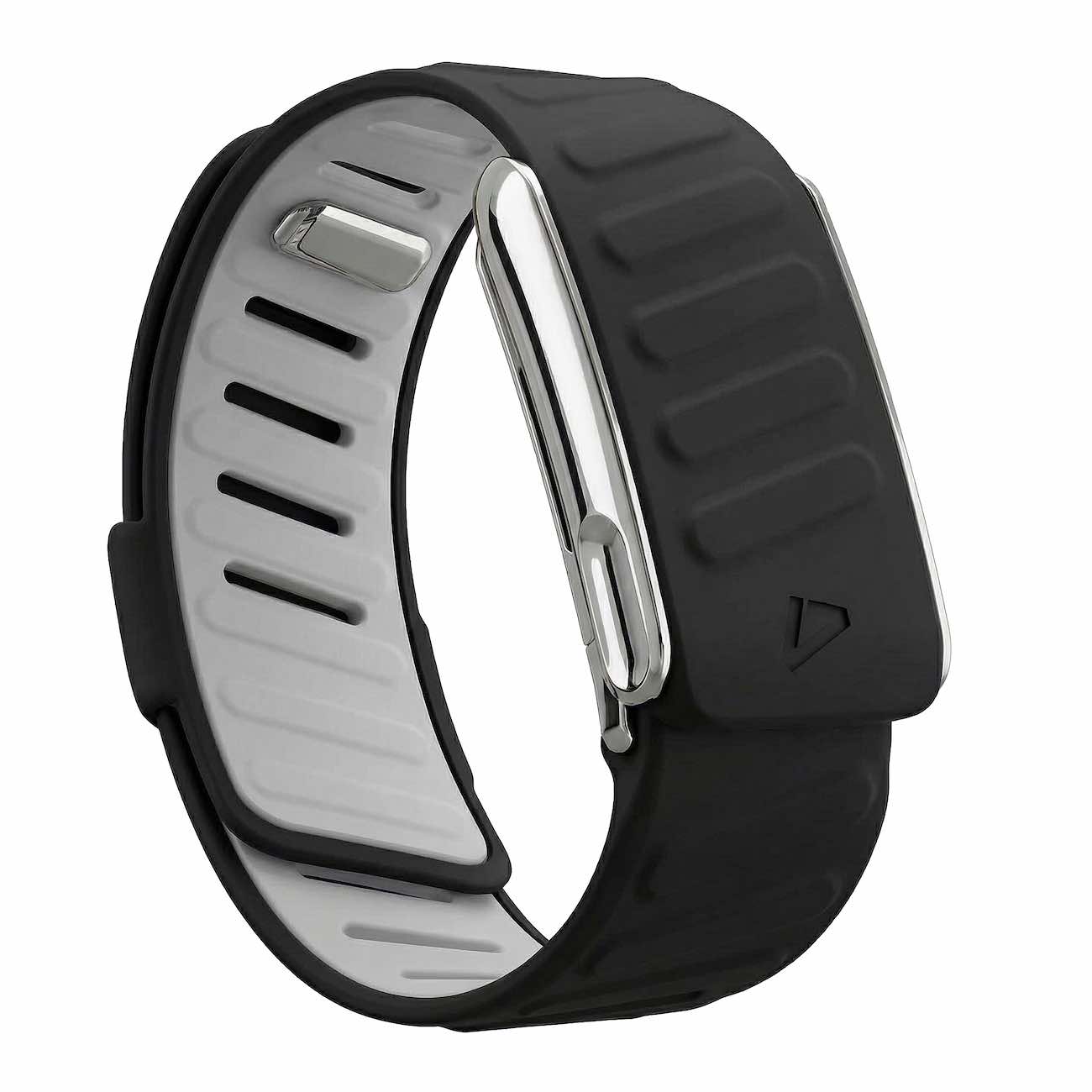 Dash Strap For Whoop 5 MG / Soft Silicone / Black with Shiny Silver Frame