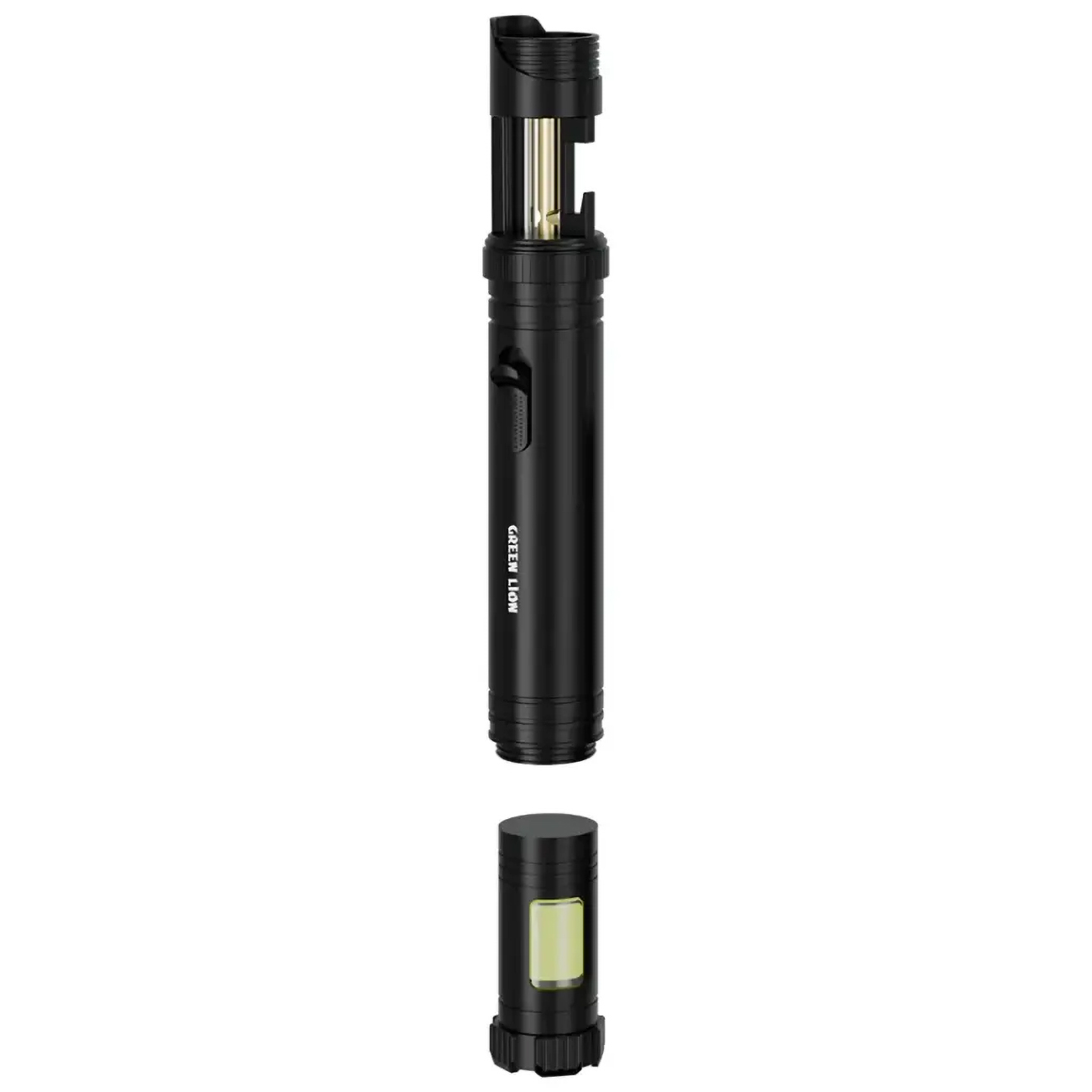 Green Jet X Lighter / Wind-Resistant / Refillable / Adjustable Length / Built-in Light