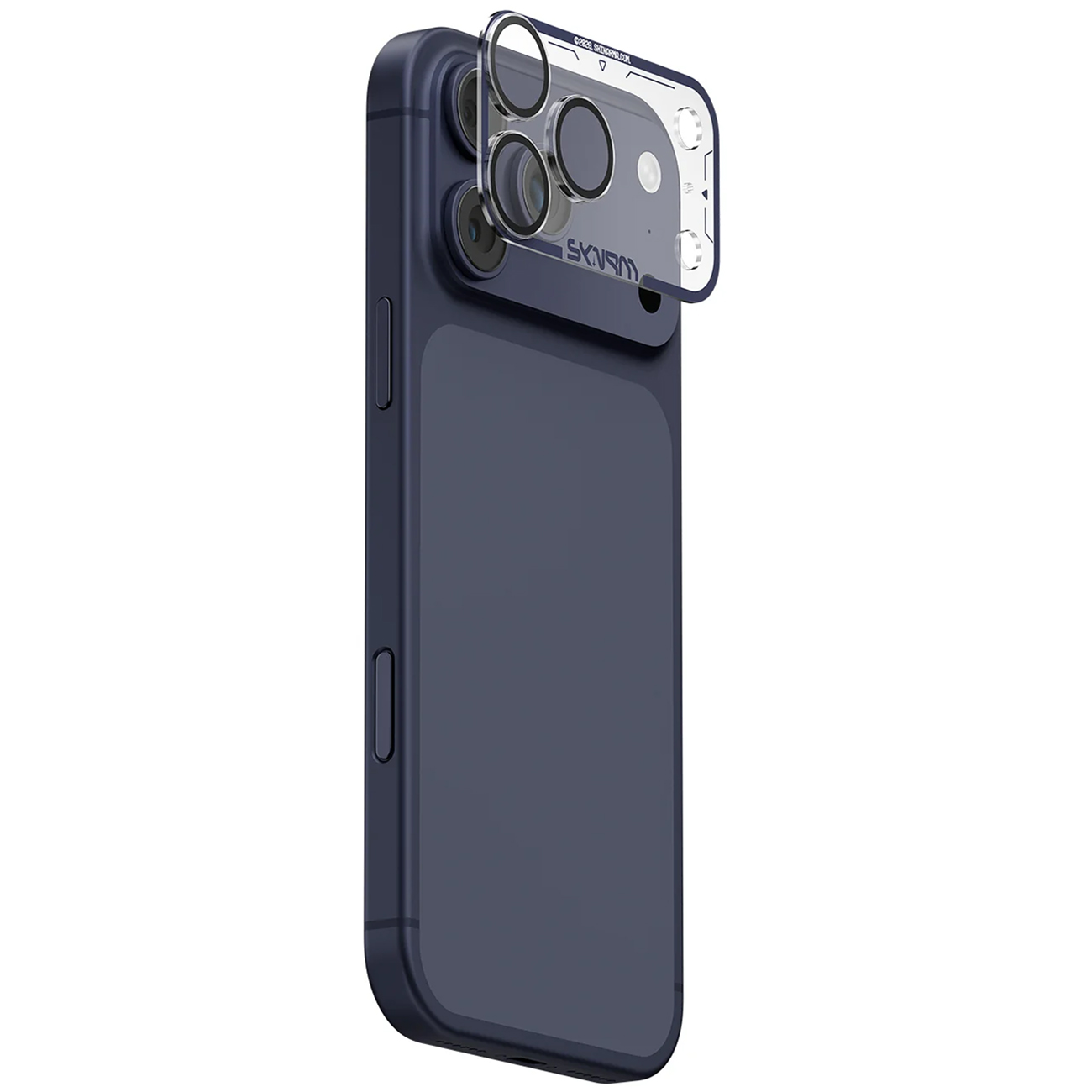 SKINARMA Clear Camera Lens Protector for iPhone 17 Pro / Full Coverage / Blue