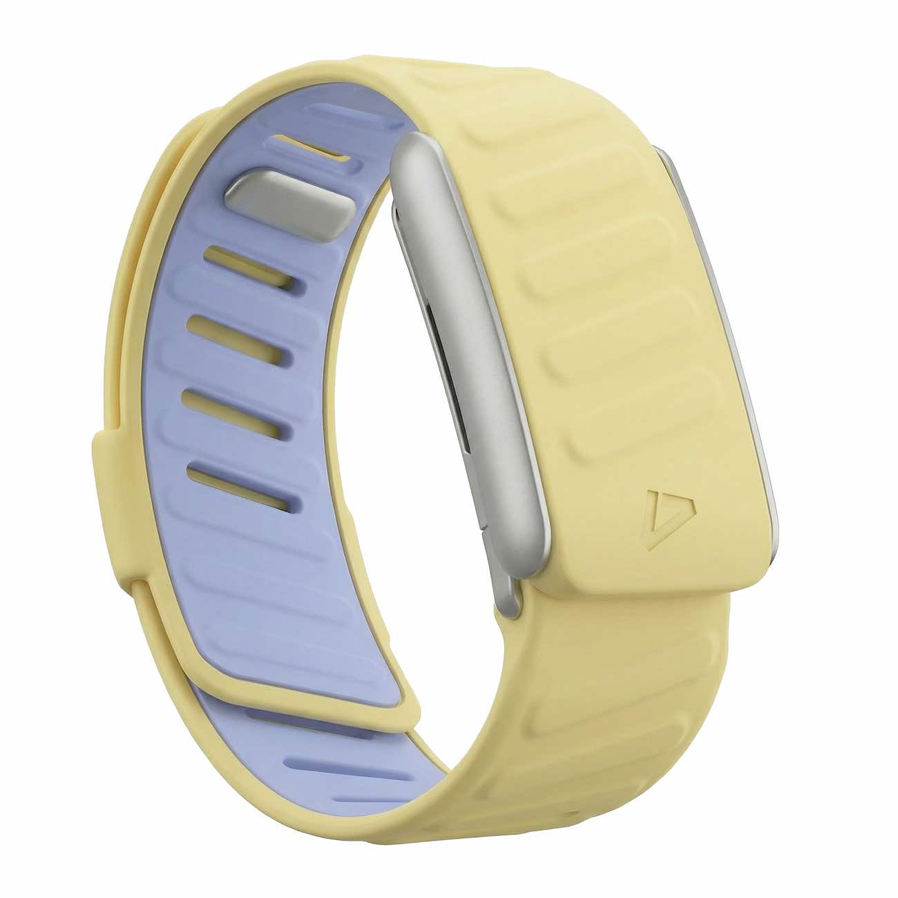 Dash Strap For Whoop 5 / Soft Silicone / Butter Yellow with Matte Silver Frame