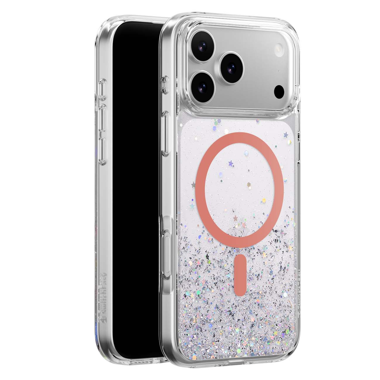 SwitchEasy Starfield Case for iPhone 17 Pro Max / MagSafe / Shockproof / 3D Effect / Clear-Coral
