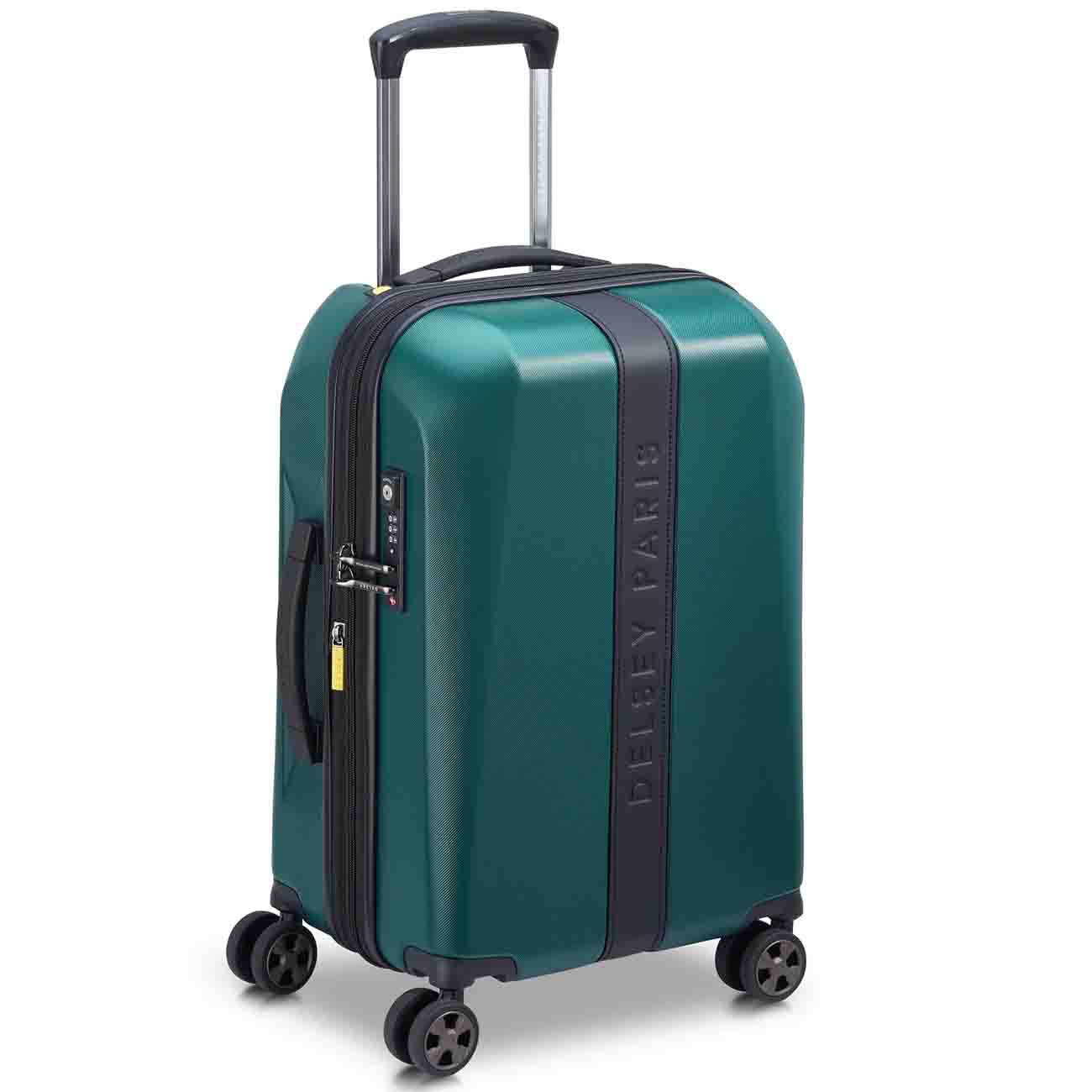 Delsey Promenade Hard Travel Bag / 55 cm / Cabin luggage / 39 L Capacity / Elegant Design / Green