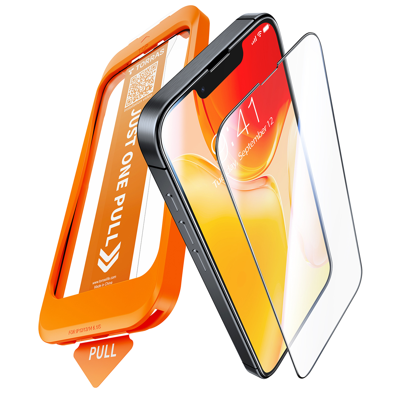 Torras Screen Protector for iPhone 17 Pro / 9H Hardness / Drop Protection / Clear Glass