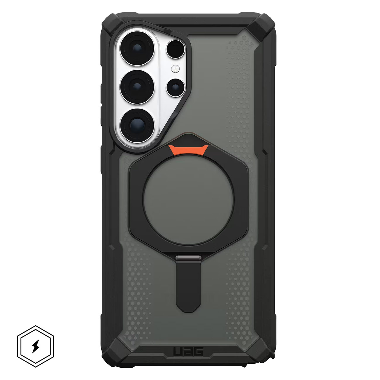 UAG Plasma XTE Case for Samsung S26 Ultra / Support MagSafe / Built-in Stand + Grip / Black & Orange