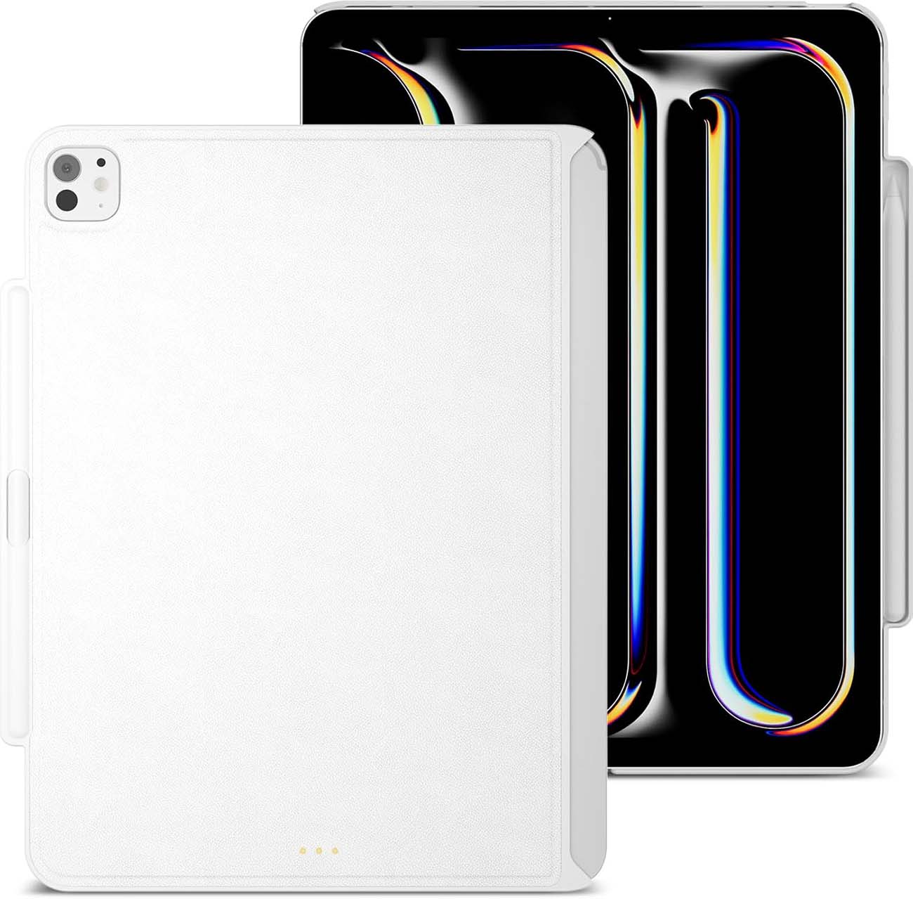 كفر MagEasy CoverBuddy لايباد برو 13 انش 2024 / متوافق مع كيبورد ابل / جلد ابيض