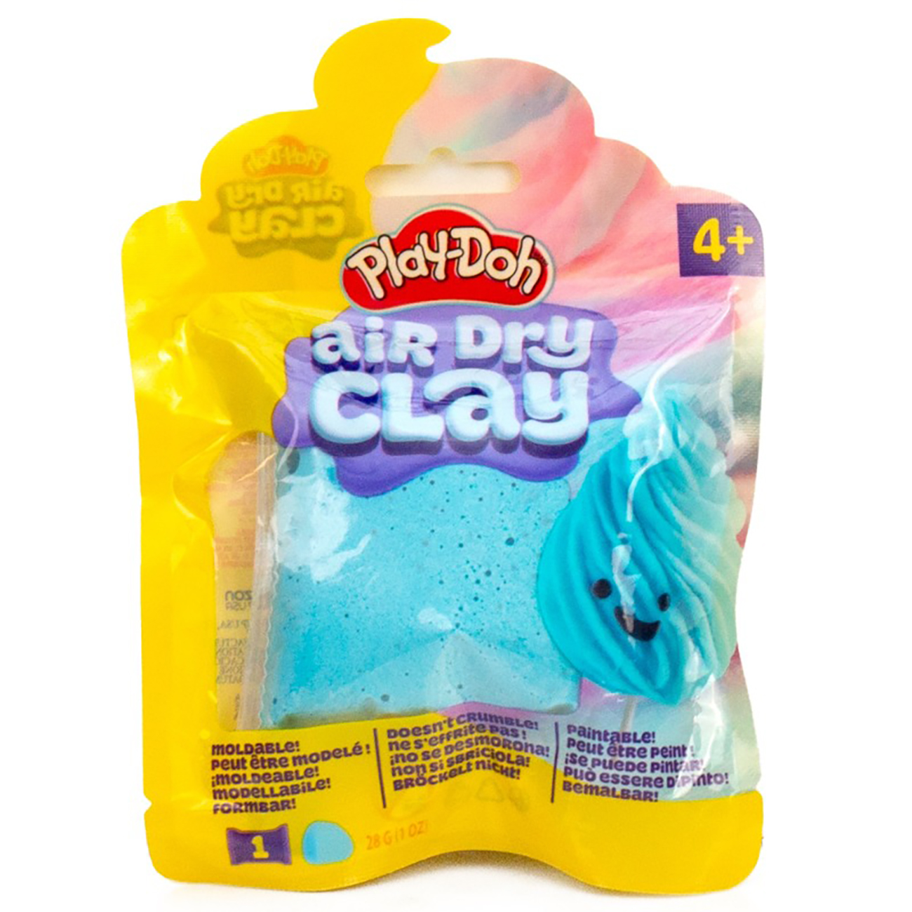 PlayDoh Air Dry Clay Shaped Bag Cotton Candy / Blue 