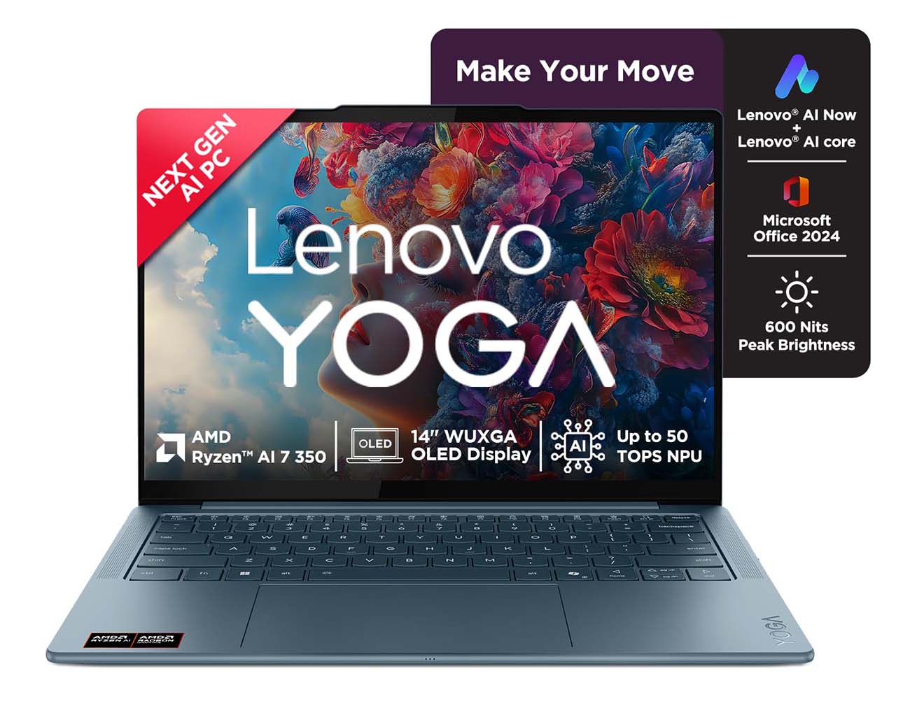 Lenovo Yoga Slim 7 14AKP10 Laptop / 14 inch / OLED Display / WUXGA Resolution / 1TB Storage