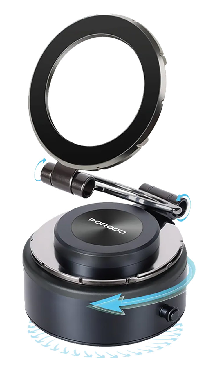 ستاند بورودو المغناطيسي للجوال / يثبت على طبلون السيارة / ينطوي / يدور 360 درجة / يدعم MagSafe