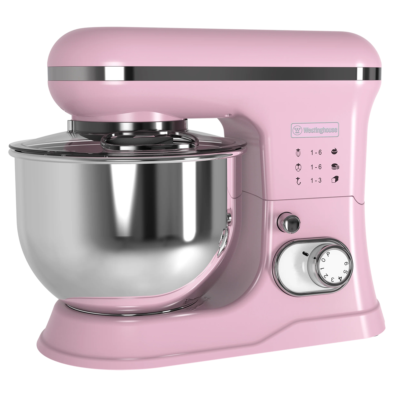 Westinghouse Stand Mixer / 5L Capacity / 6 Speed Settings / 1200W Power / Pink