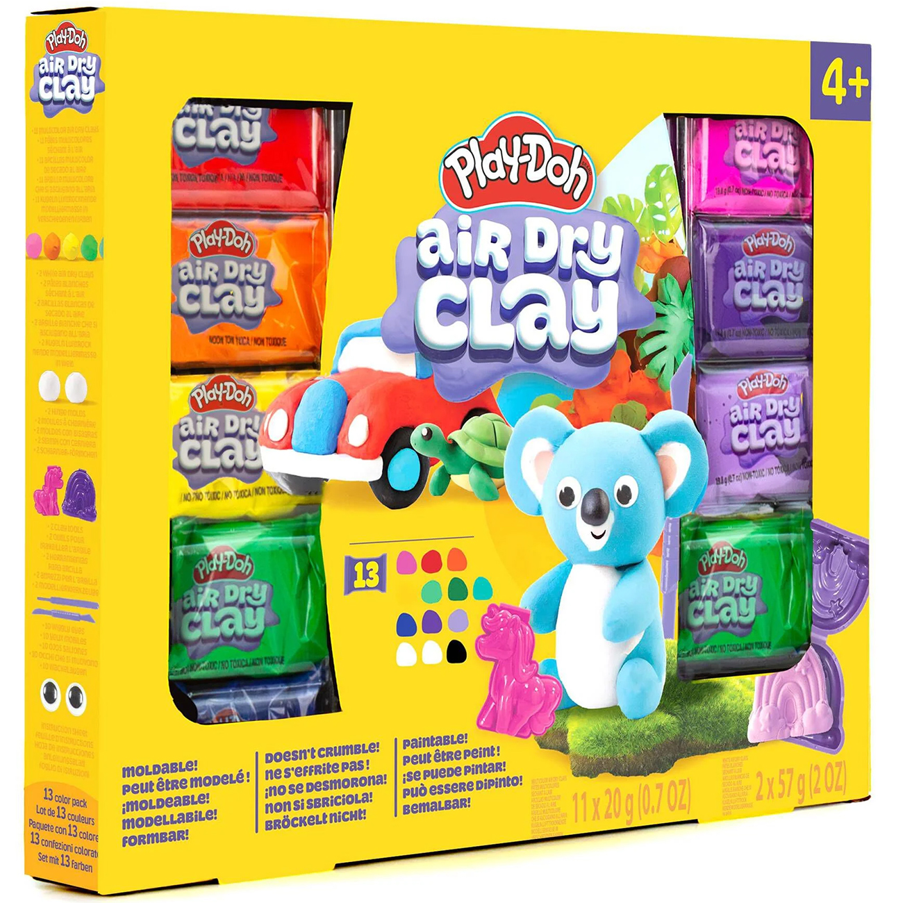 لعبة PlayDoh Air Dry Clay / حزمة من 13 قطعة