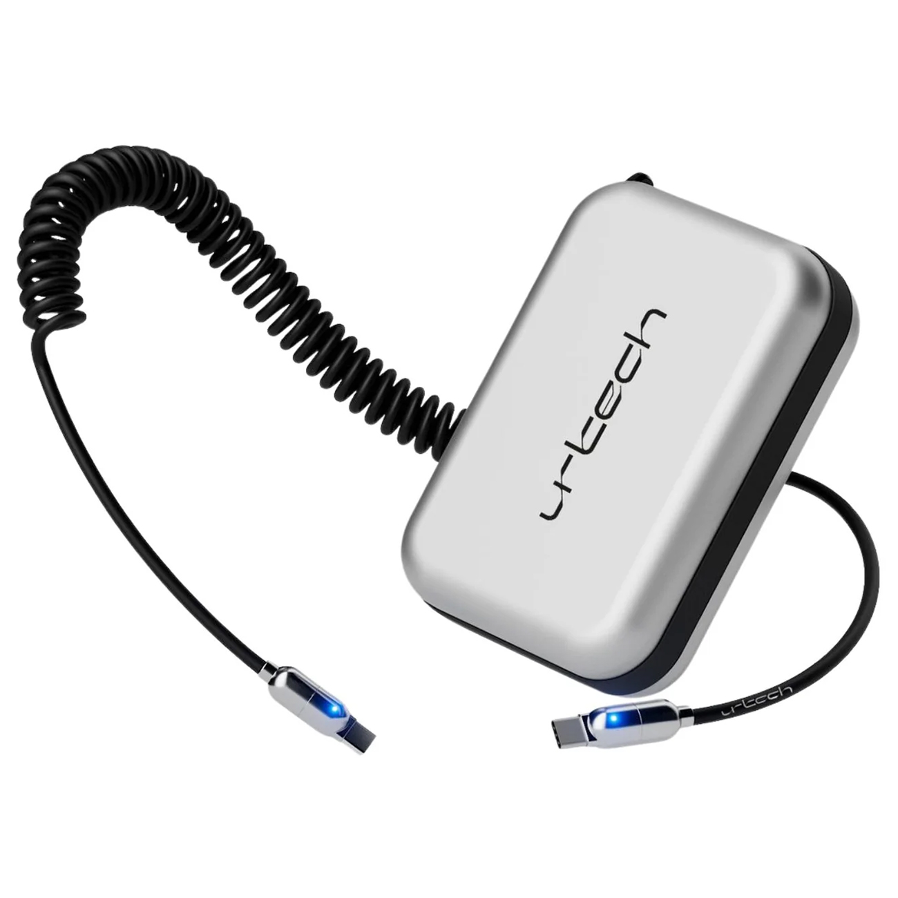 Urtech USB-C to USB-C Spring Cable / 100W Power / Fast Charging Support / Extendable Up to 180 cm