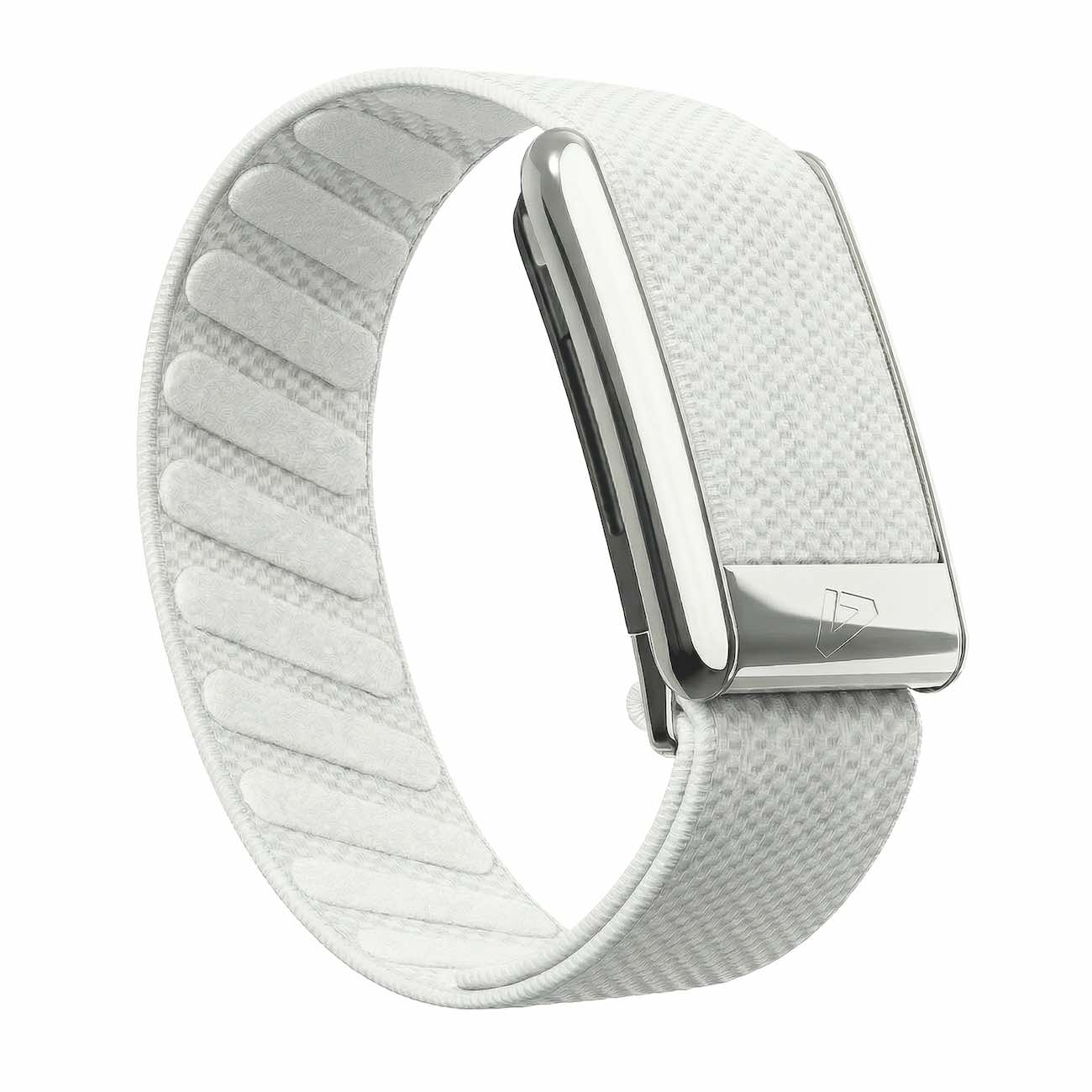 Dash Strap for Whoop 5 / White with Shiny Silver Frame