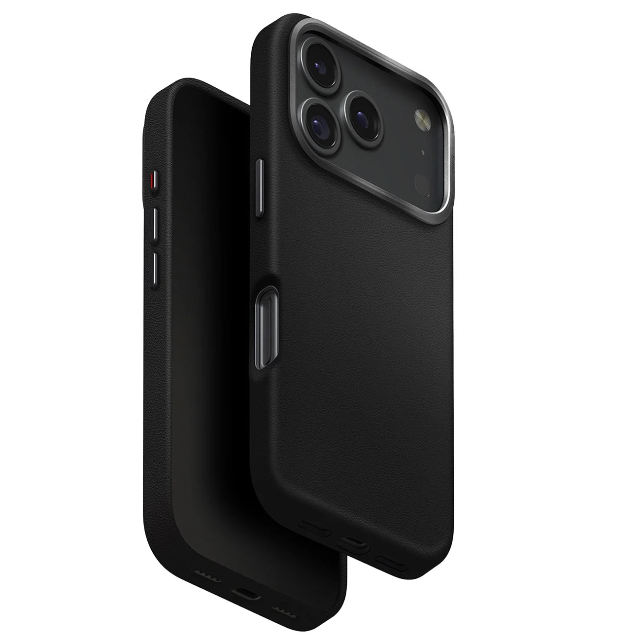 UNIQ Lyden Case for iPhone 17 Pro Max / MagSafe / Drop Resistant / Vegan Leather / Black