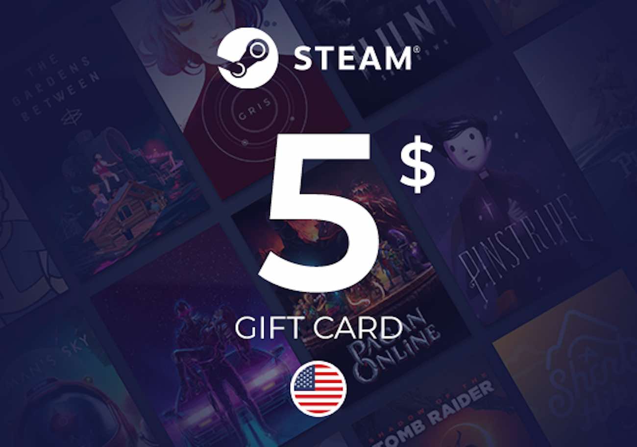 Steam Wallet Card / US Store / 5 USD / Digital Card 