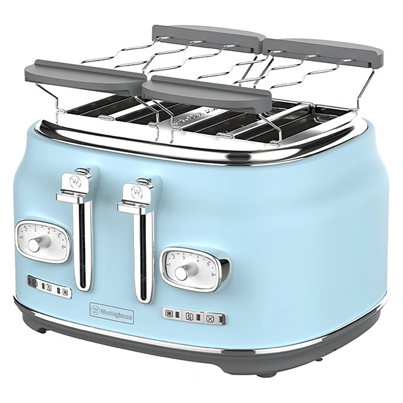 Westinghouse Electric Toaster / 6 Browning Settings / 4 Slices / Blue
