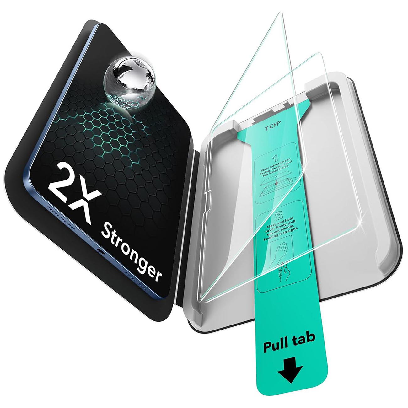 ESR Screen Protector for iPad mini 7 & iPad mini 6 / Drop Protection / Clear Glass / 2 Pieces