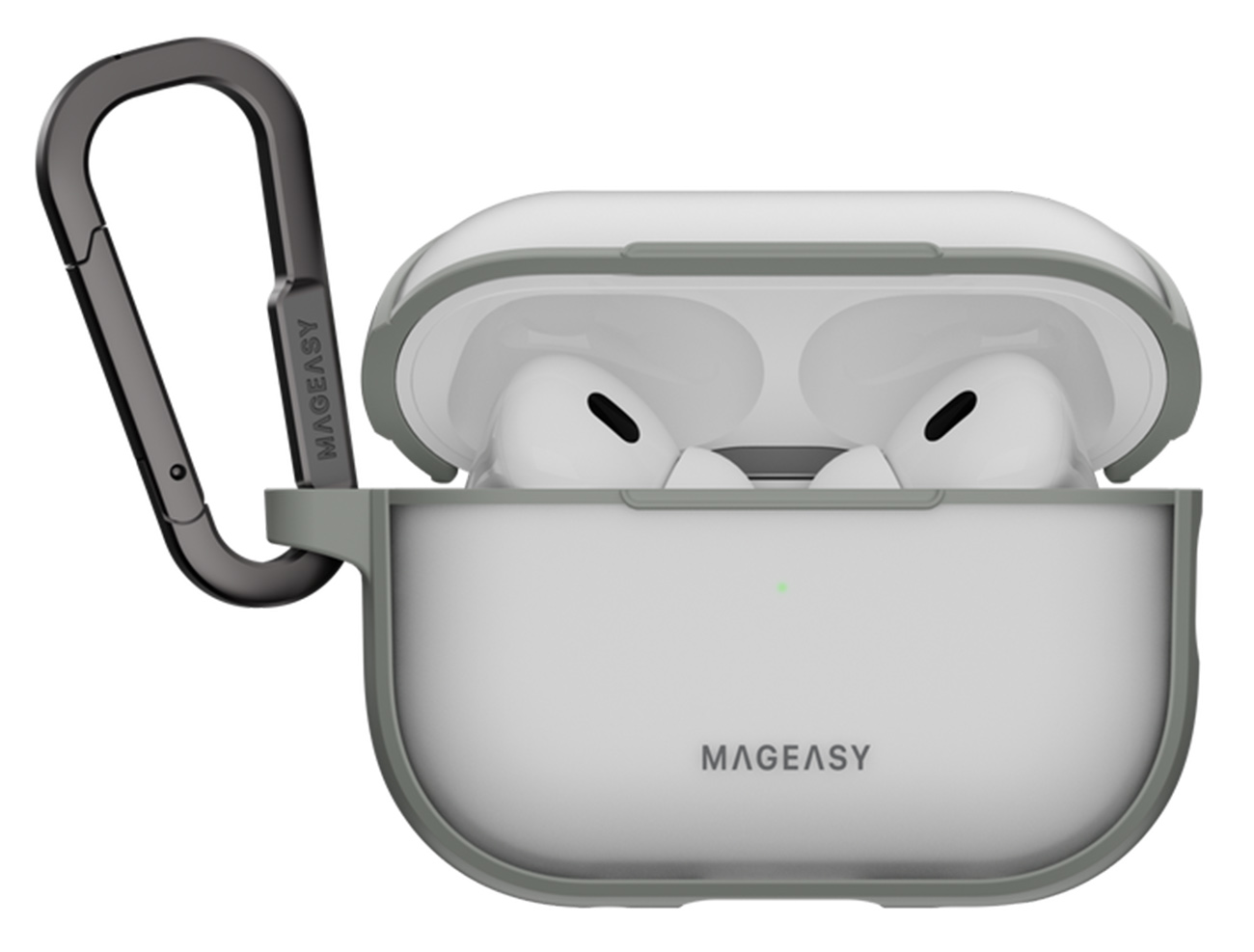 MagEasy Roam Case for Apple AirPods Pro 1 & Pro 2 / Drop Protection / Clear Grey