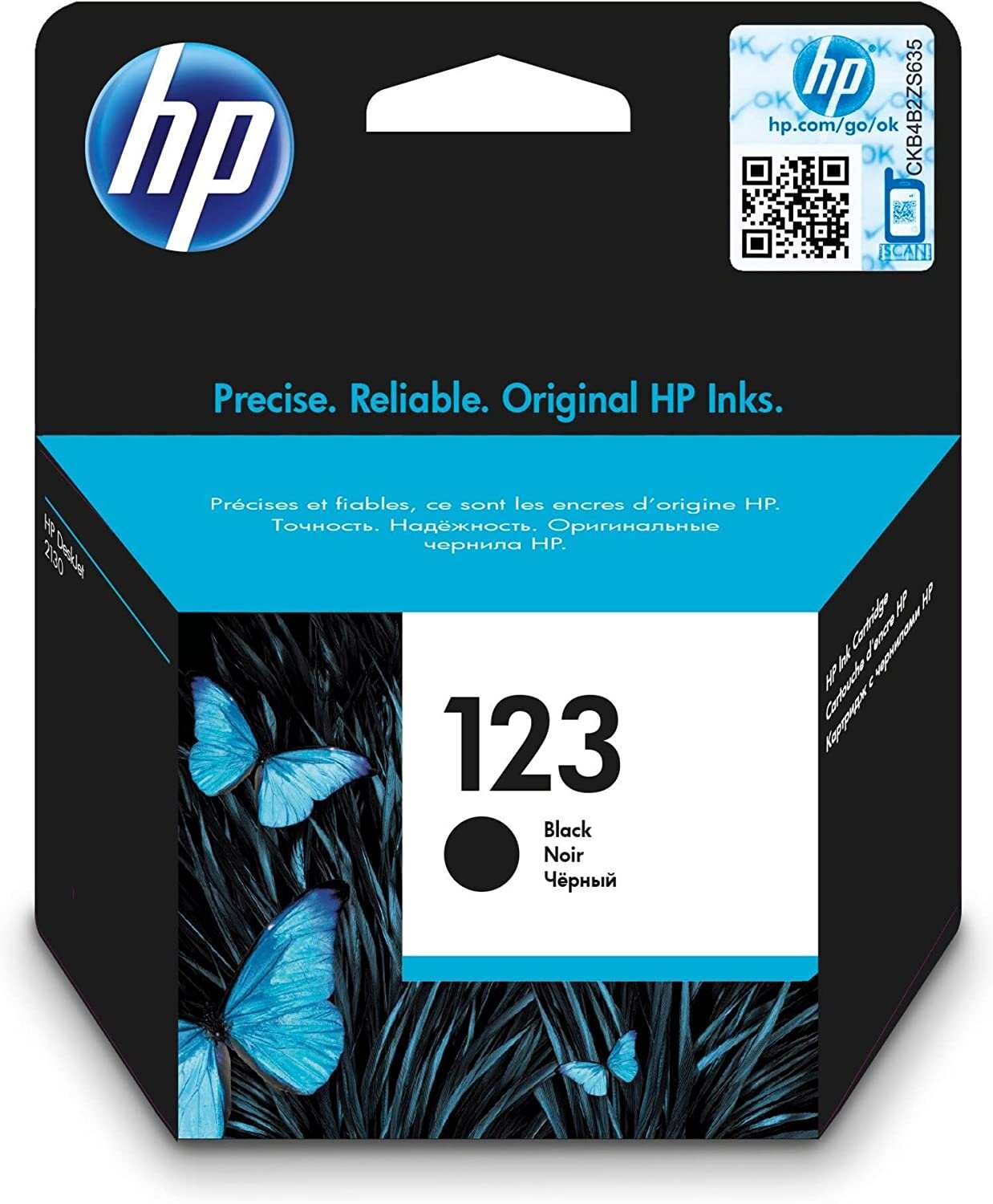 HP 123 Original Ink Cartridge / Black