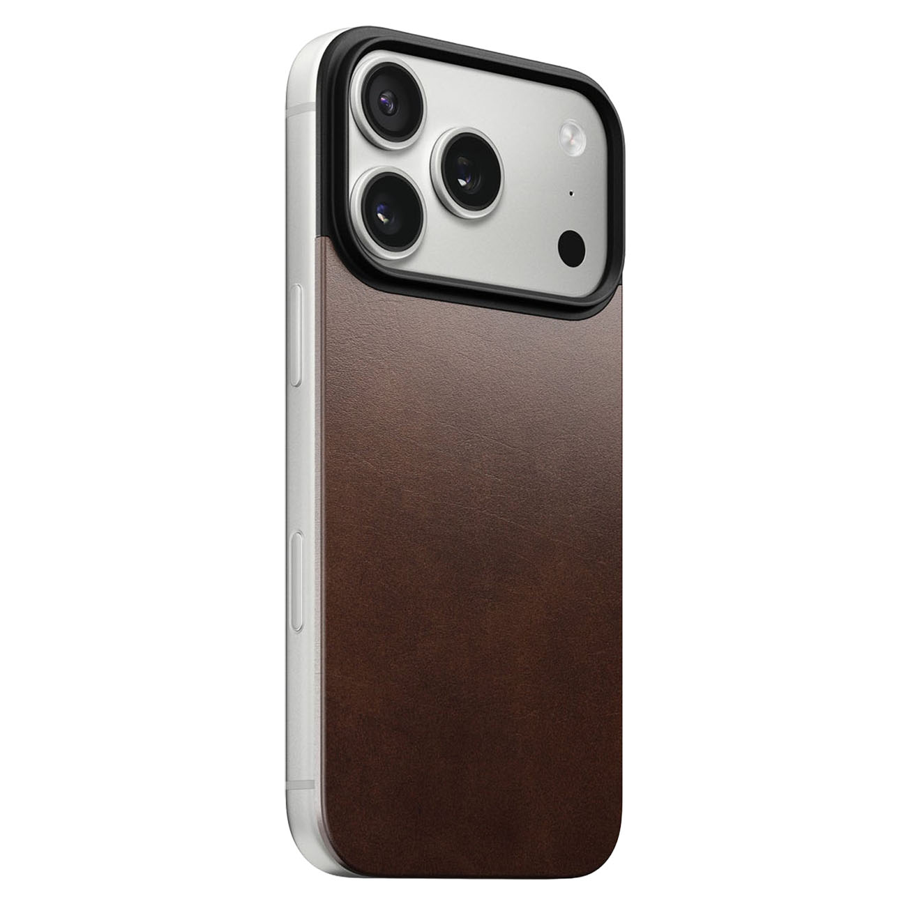 Nomad Magnetic Leather Back for iPhone 17 Pro Max / Support MagSafe / Brown Leather