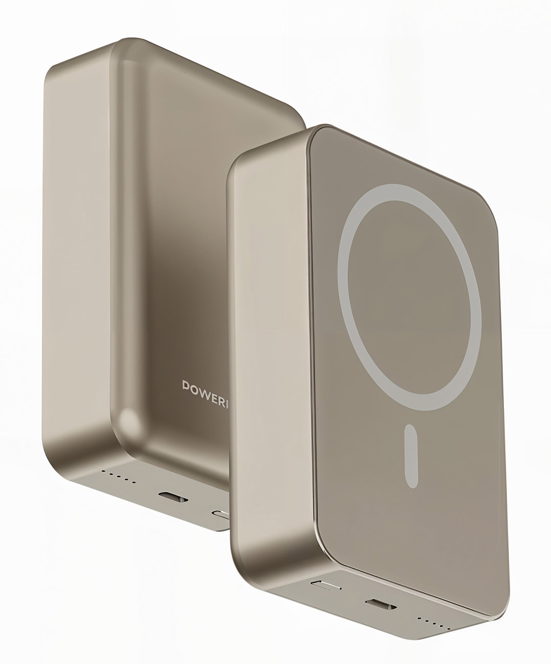 Powerology 20,000 mAh Power Bank / With Type-C Port / Supports MagSafe / Titanium