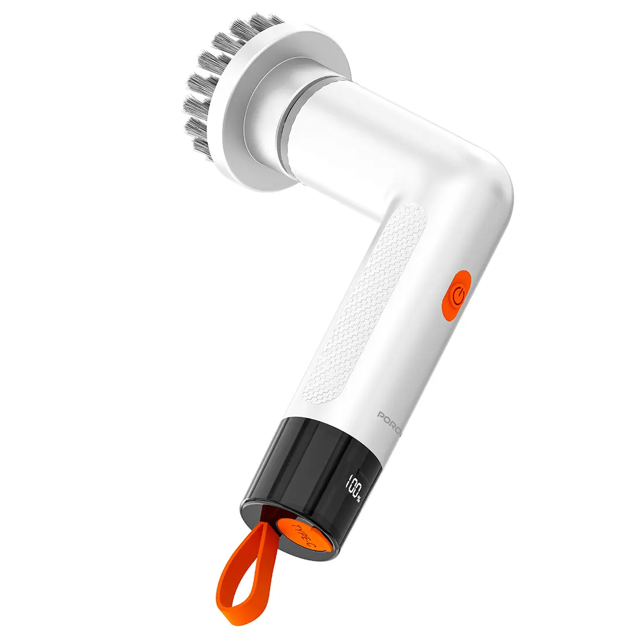 Porodo Electric Cleaning Brush / Battery-Powered / Display Screen + Multiple Interchangeable Heads