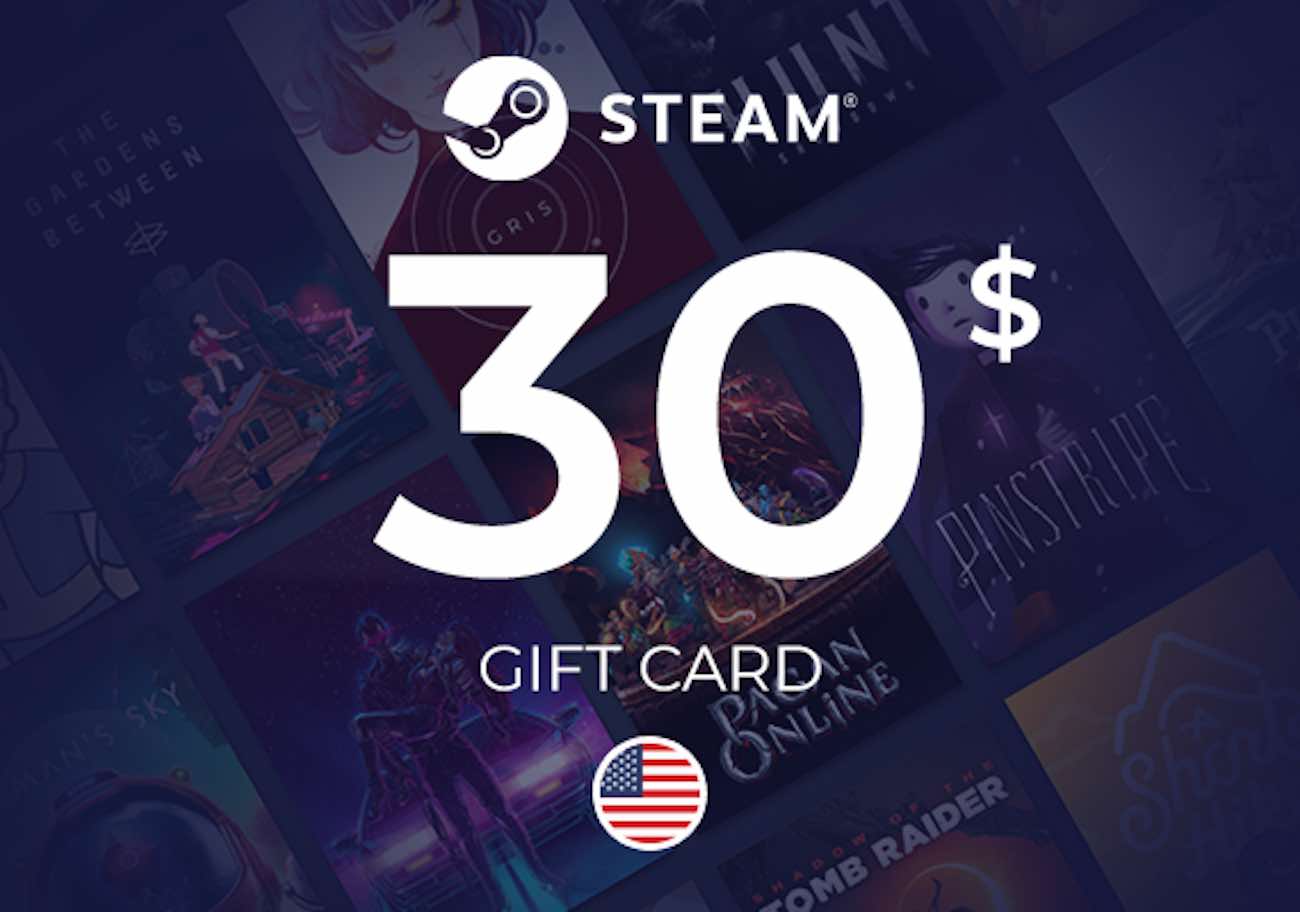 Steam Wallet Card / US Store / 30 USD / Digital Card 