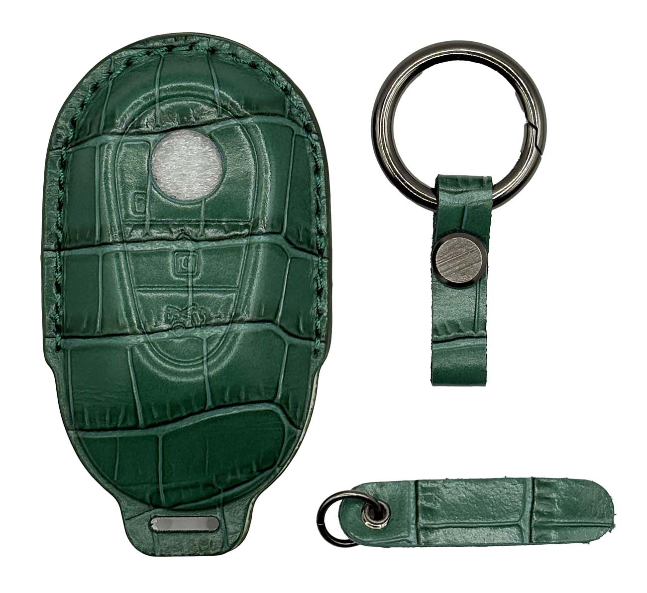 Clava Mercedes 2 Car Key Fob / Premium Leather / Green