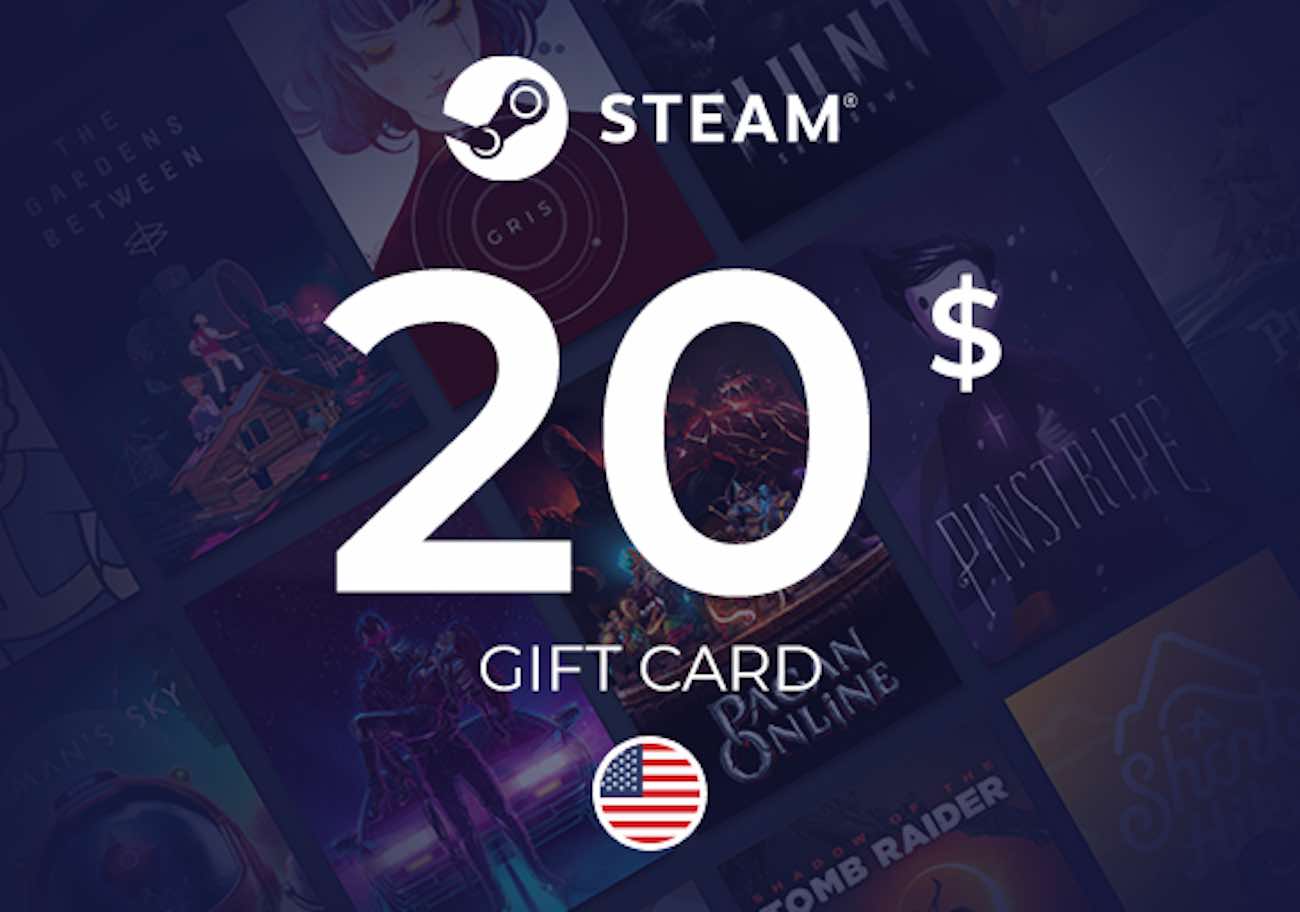 Steam Wallet Card / US Store / 20 USD / Digital Card 