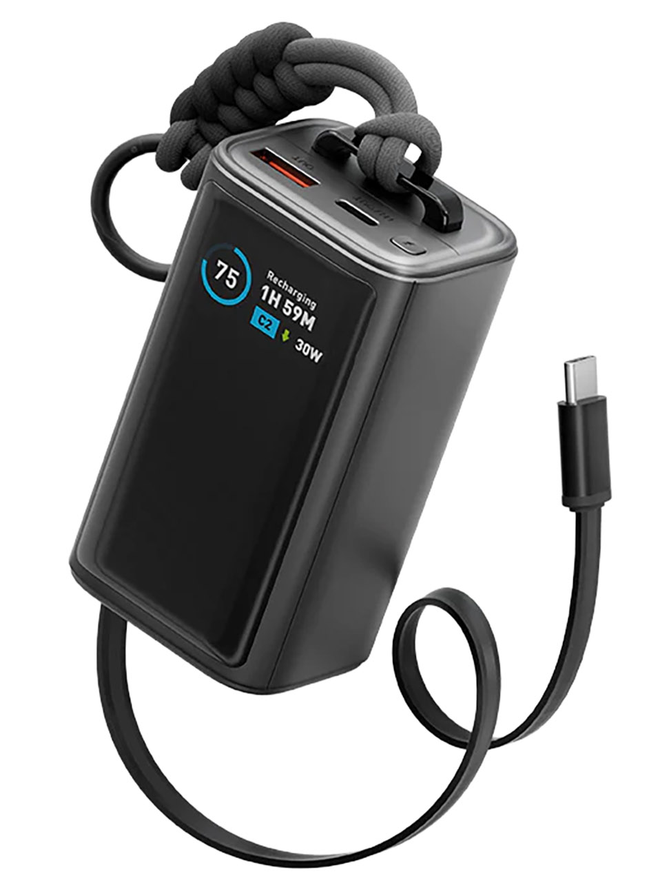 بطارية ComPac Arc من Energea / مدخل تايب سي + USB / واير تايب سي مدمج / سعة 10 الاف mAh / اسود