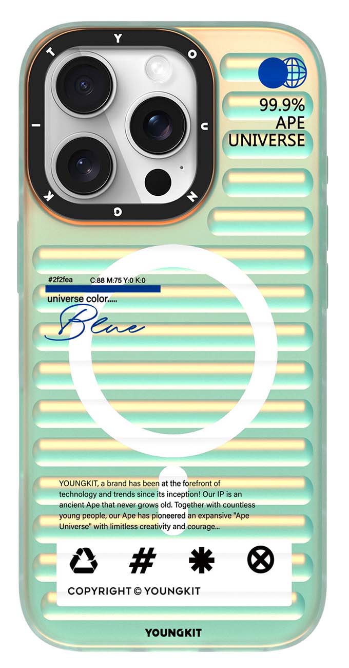 YoungKit Dynamic Case for iPhone 16 Pro / Support MagSafe / Drop Resistant / Blue