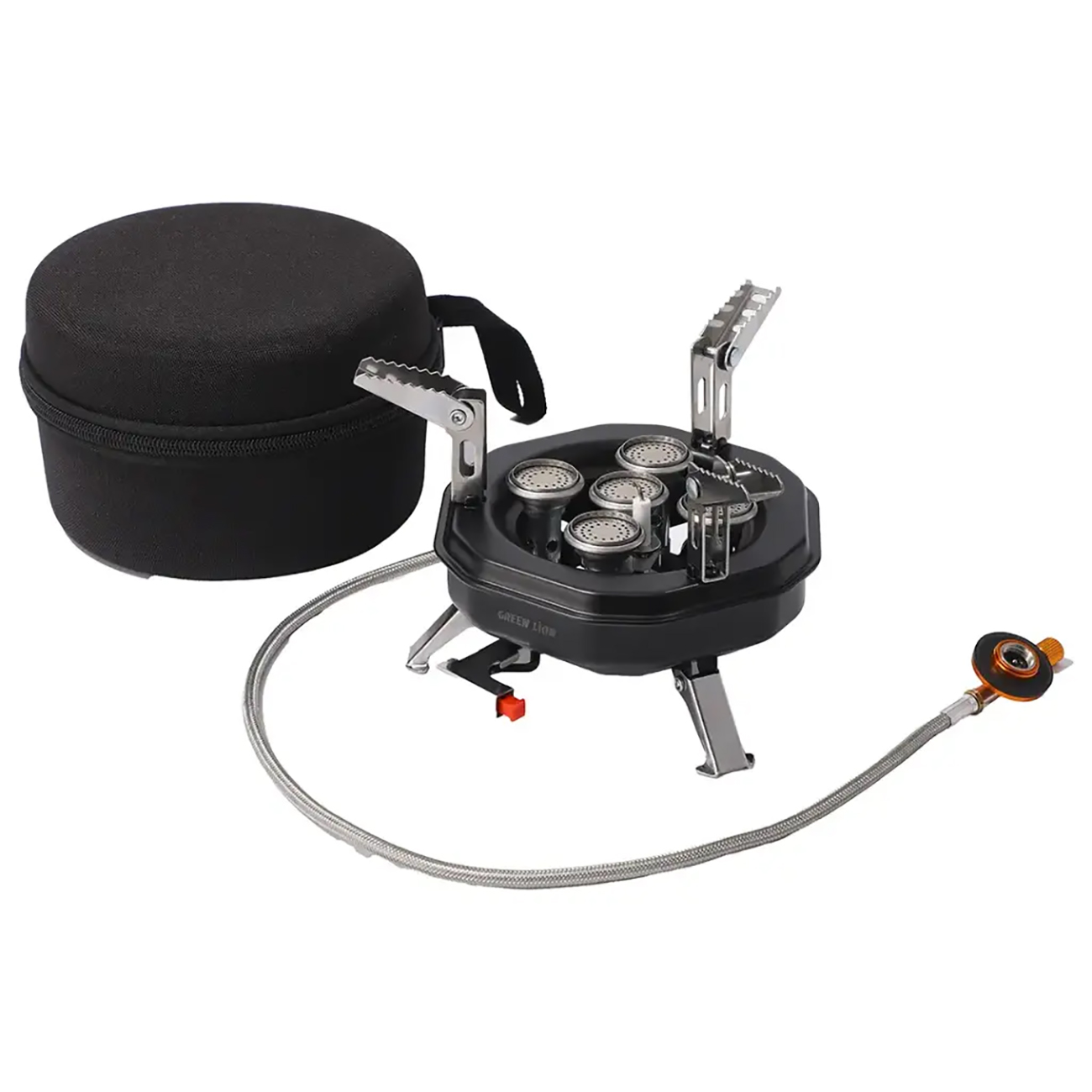 Green Campcook Portable Gas Stove / Butane Gas Powered / 3500W Power