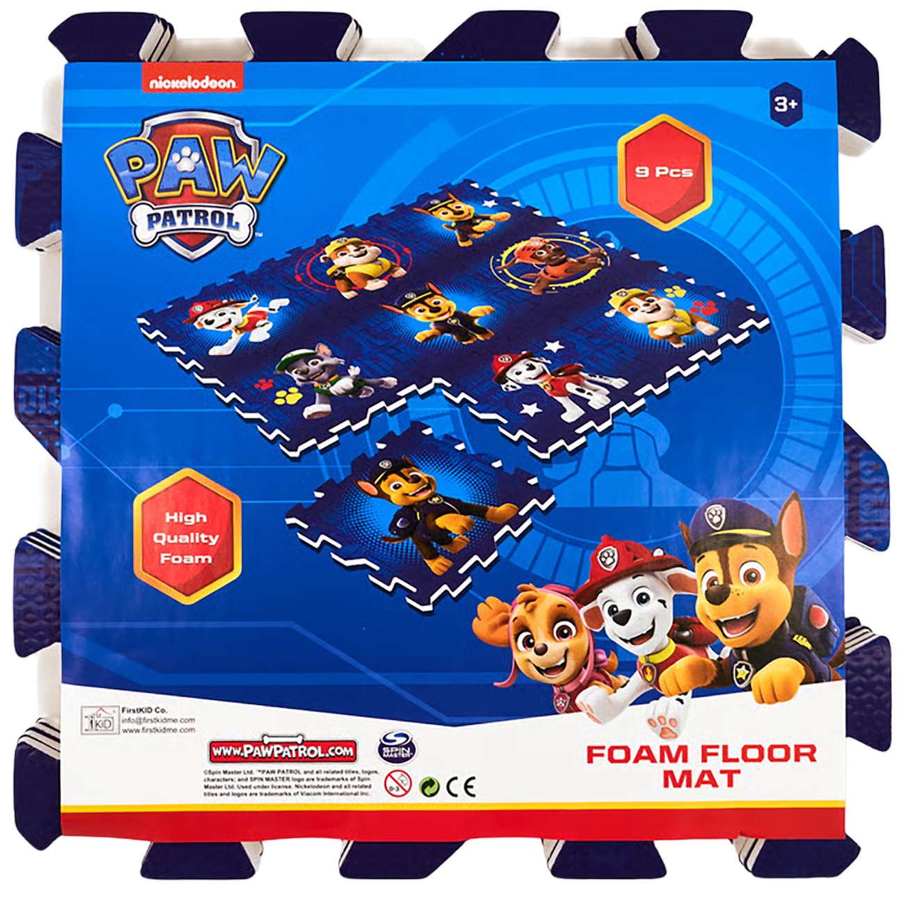 Paw Patrol Puzzle Mat / Soft Foam / 9 Pieces 