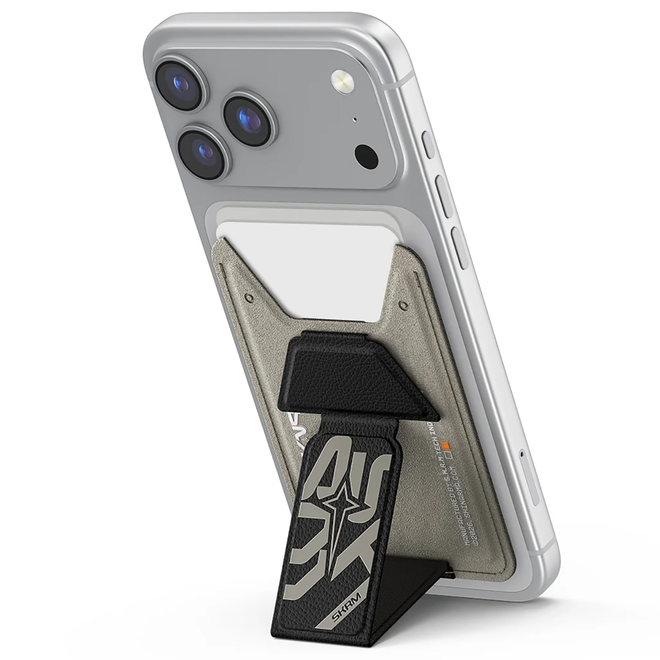 Skinarma Kado Aegis Magnetic Phone Stand & Cardholder / MagSafe Compatible / Grey